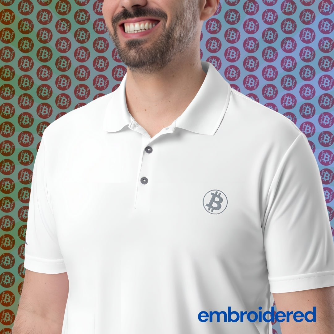 Bitcoin Adidas Performance Polo Shirt InNOutCrypto