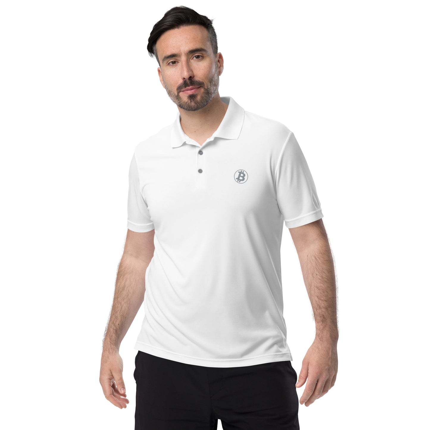 Bitcoin Adidas Performance Polo Shirt InNOutCrypto