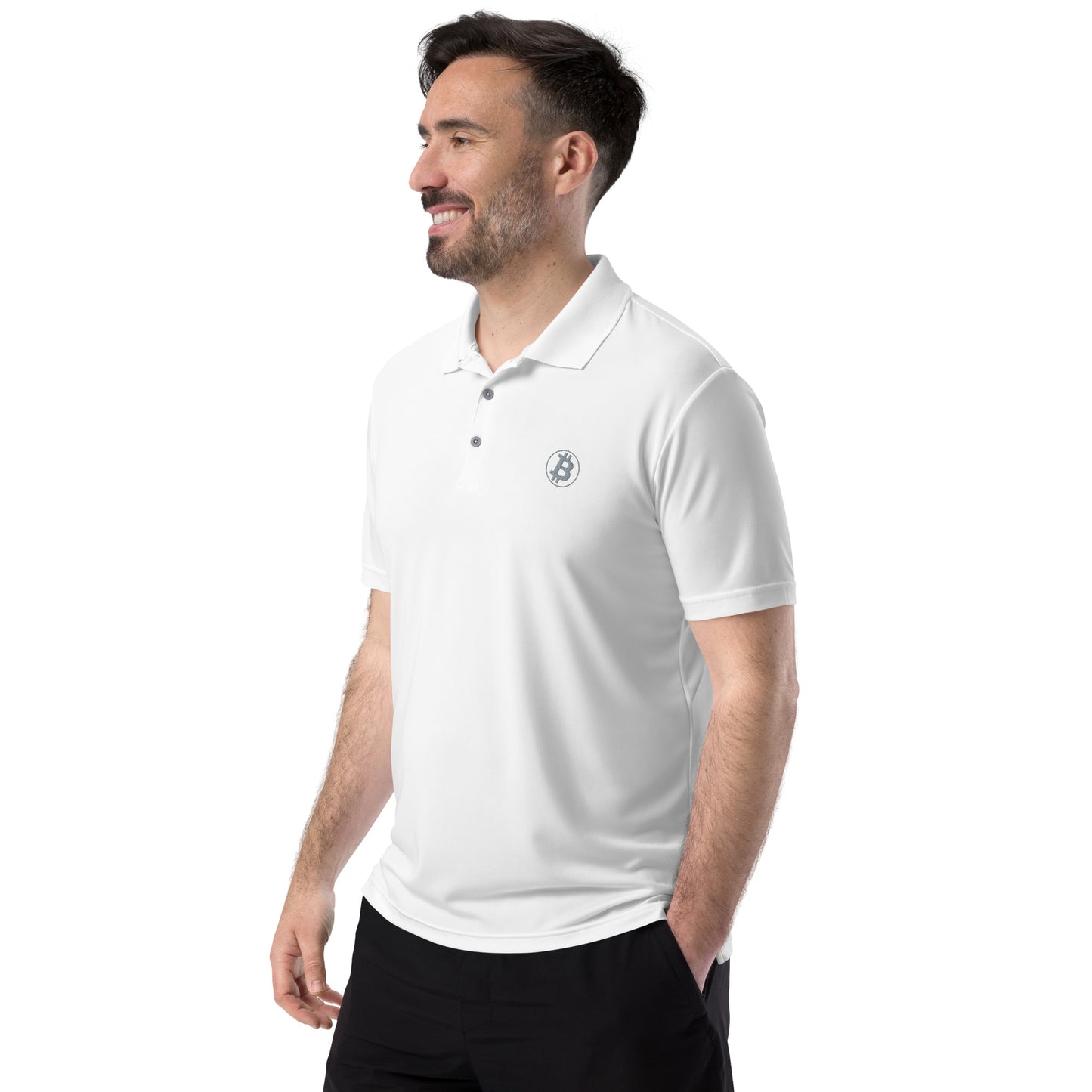 Bitcoin Adidas Performance Polo Shirt InNOutCrypto