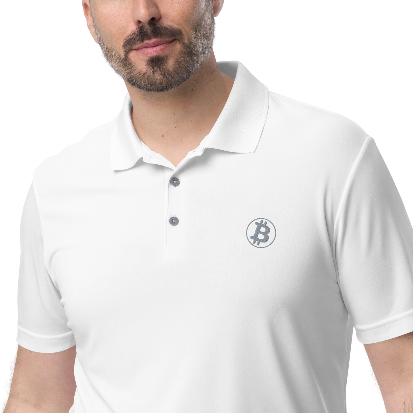 Bitcoin Adidas Performance Polo Shirt InNOutCrypto