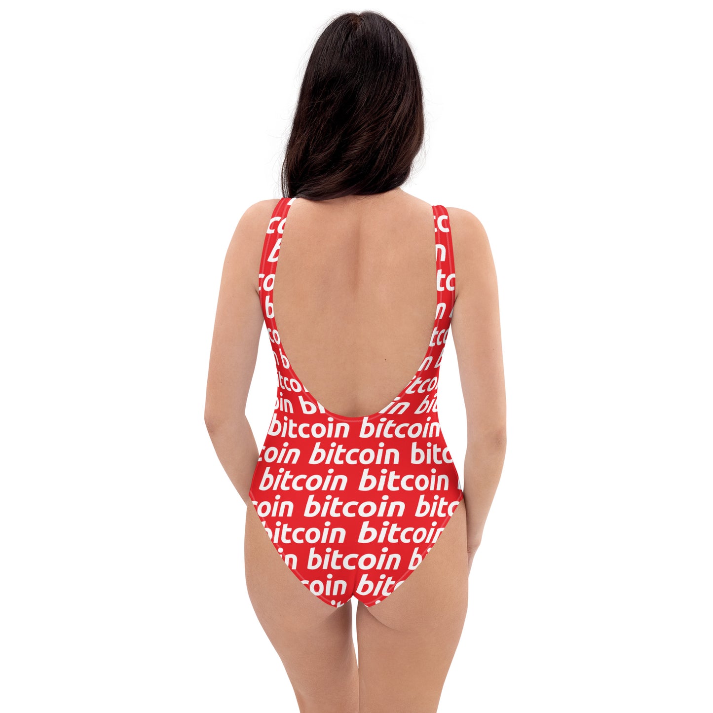 Bitcoin Red White Swimsuit