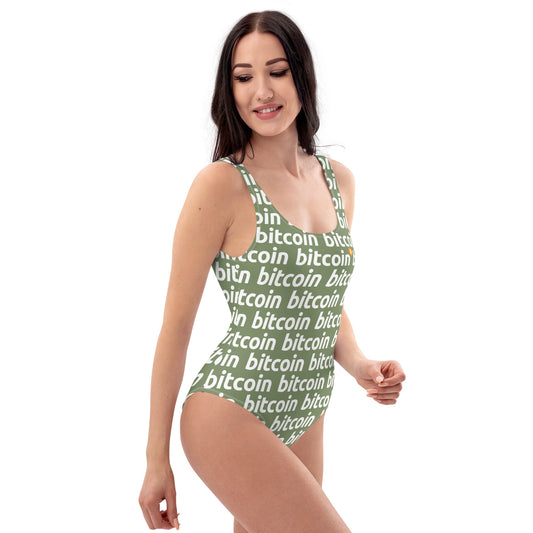 Bitcoin Forest White Swimsuit