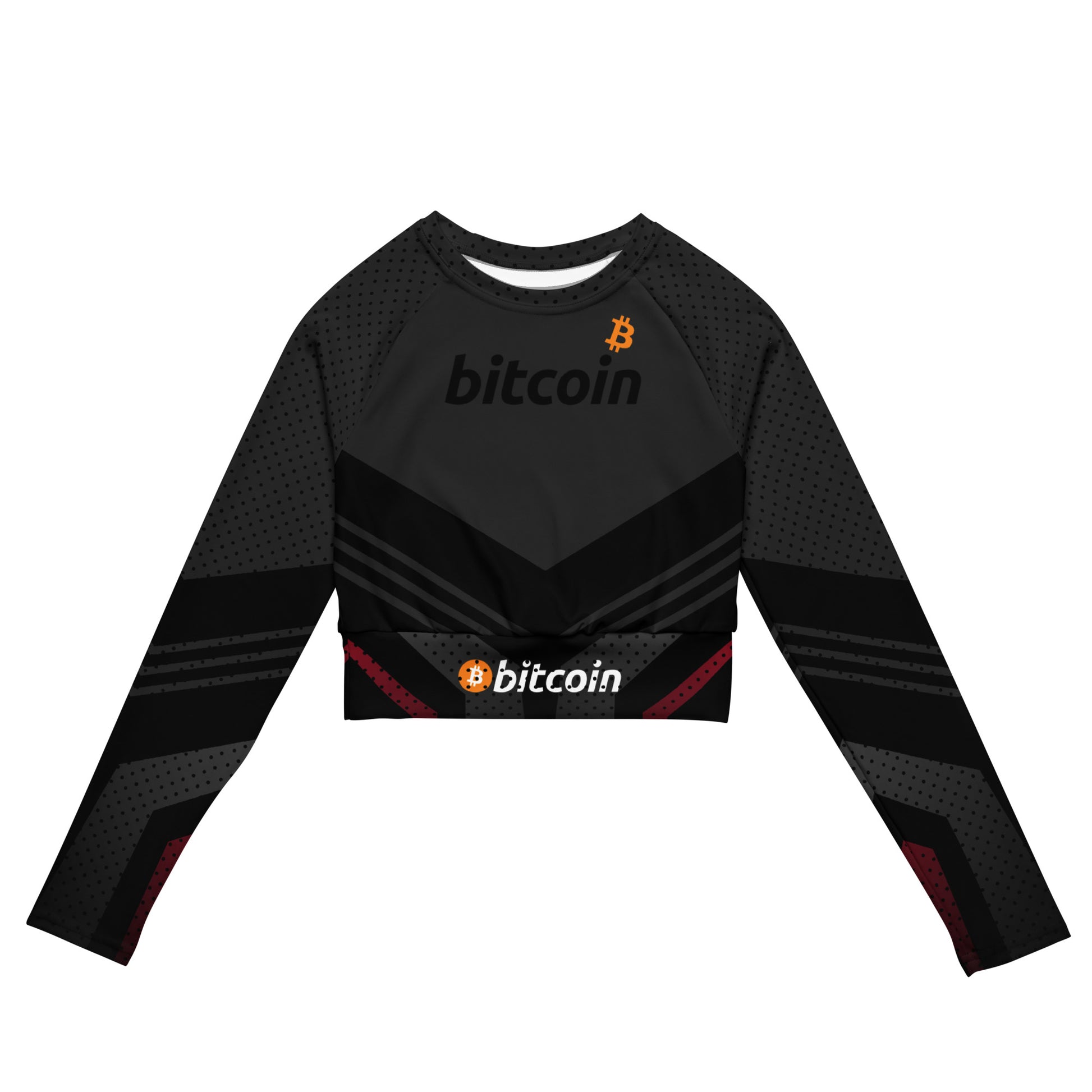 Bitcoin Rider Long-Sleeve Crop Top In N Out Crypto