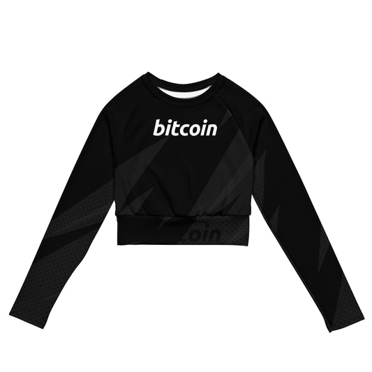 Bitcoin Undercover Recycled Long-Sleeve Crop Top