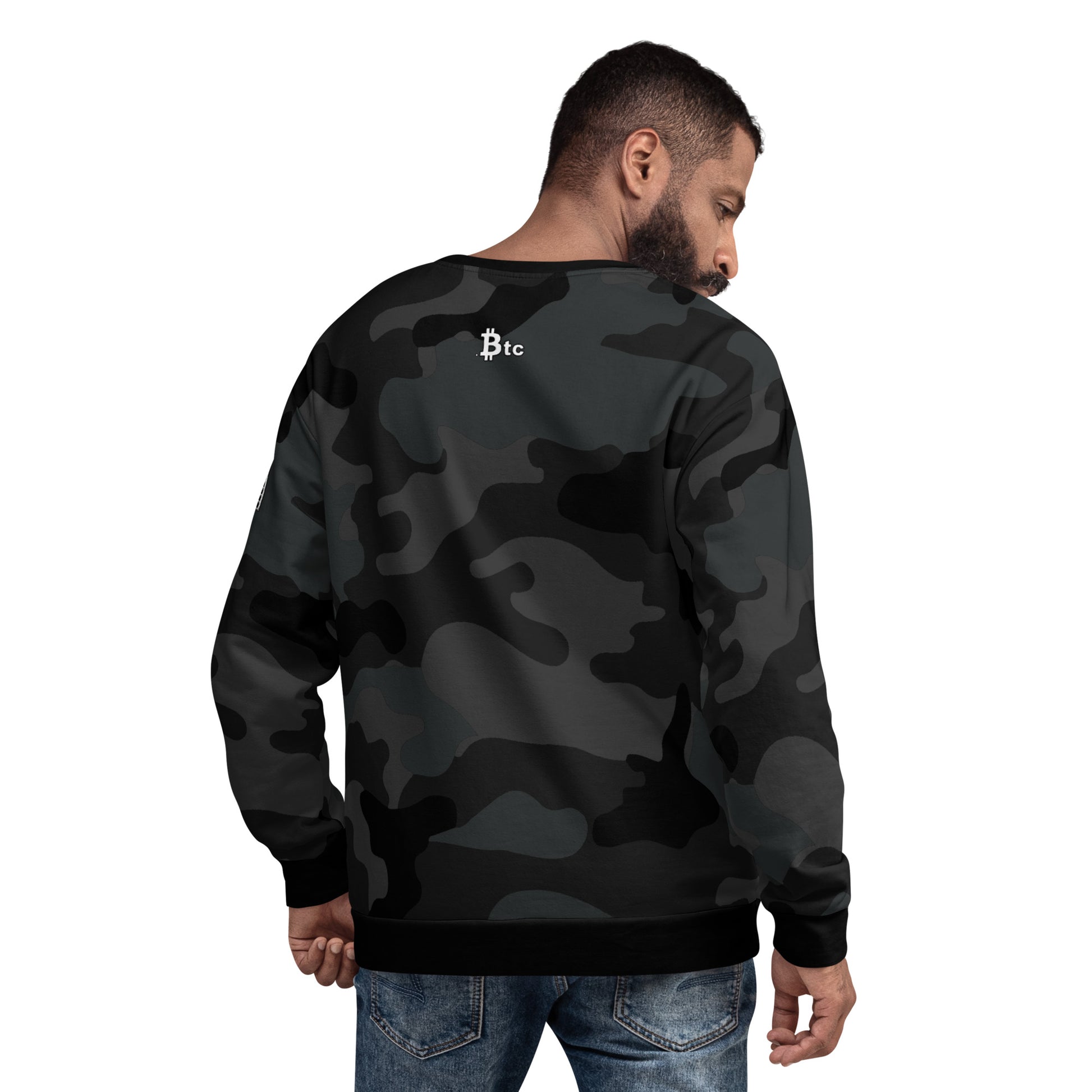 Bitcoin Dark Camo Sweatshirt printful