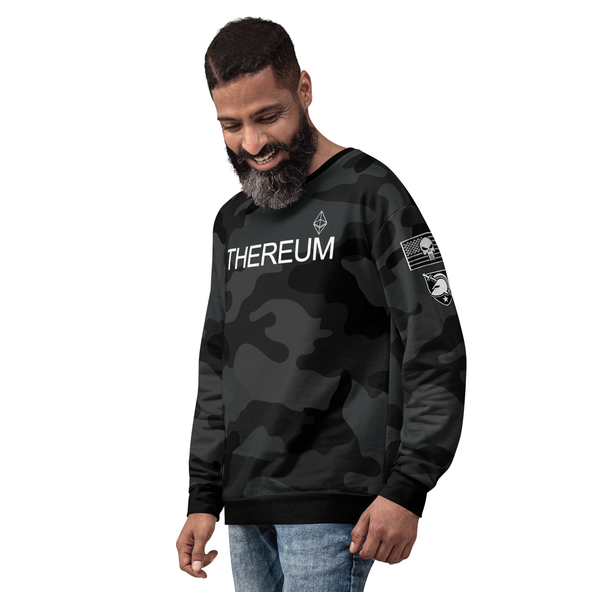 Ethereum Army Print Sweatshirt printful