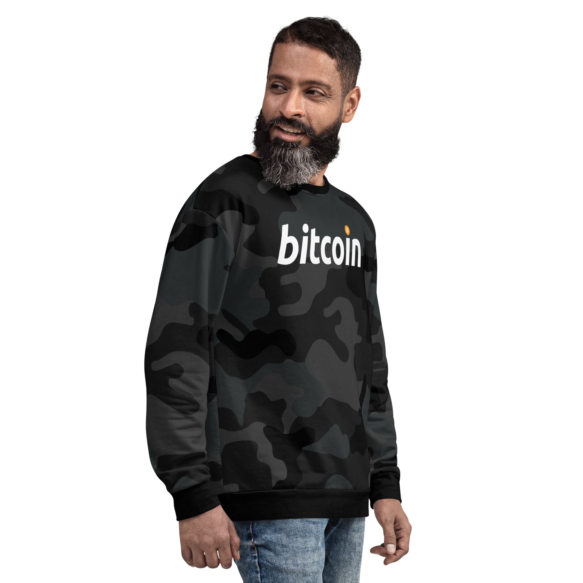 Bitcoin Dark Camo Sweatshirt printful