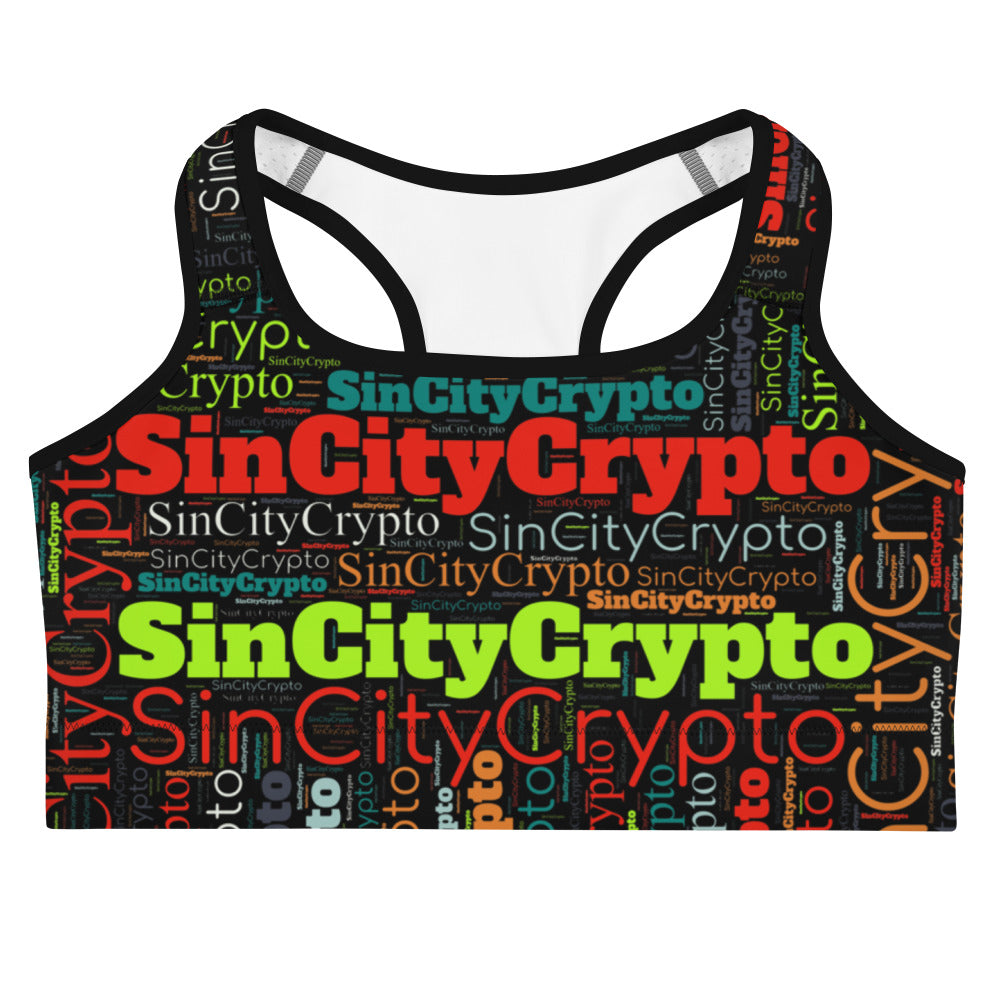 Sin City Crypto Type Sports Bra