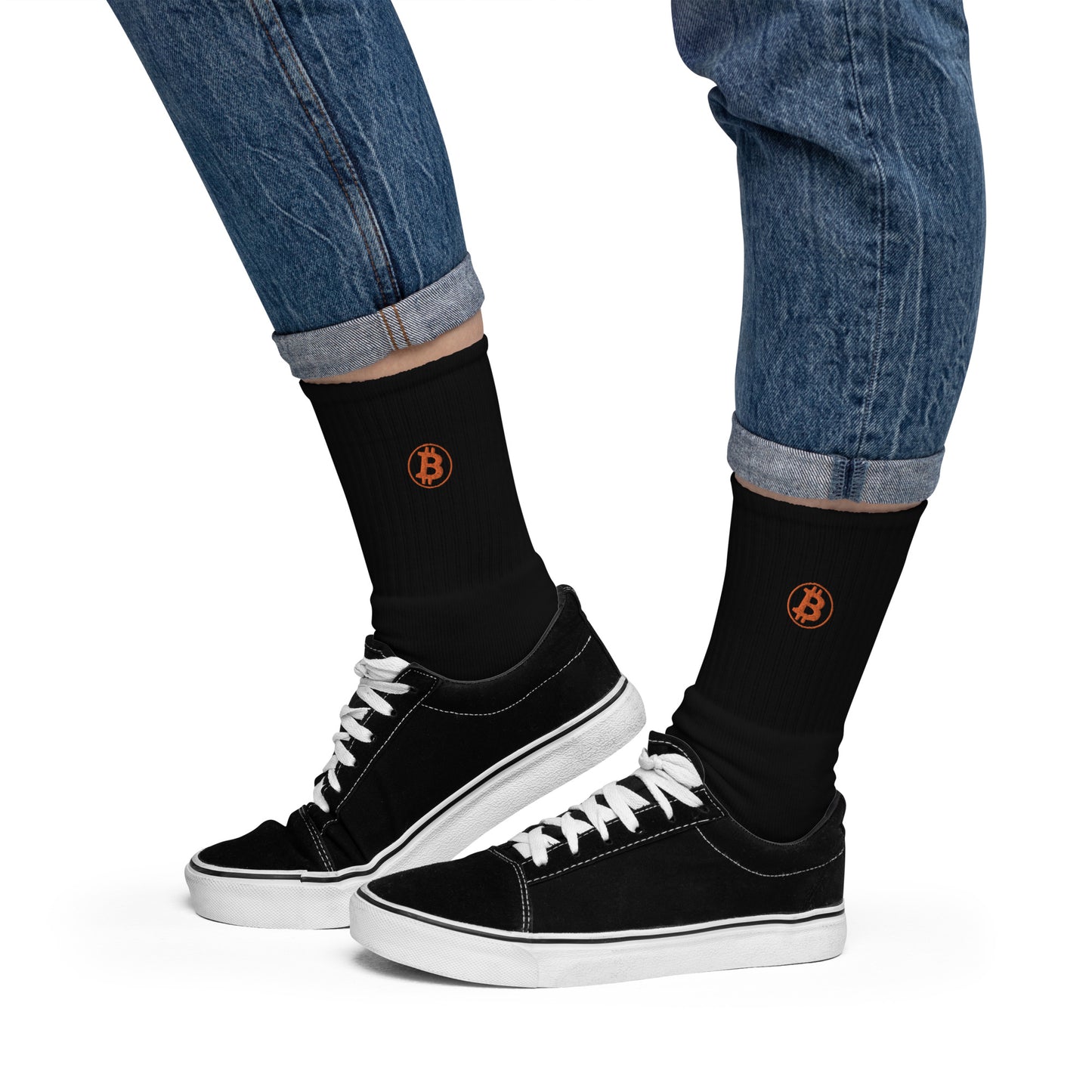 Bitcoin Embroidered Socks InNOutCrypto