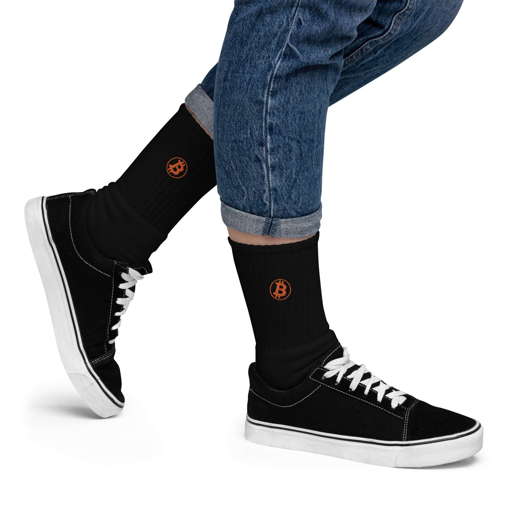 Bitcoin Embroidered Socks InNOutCrypto