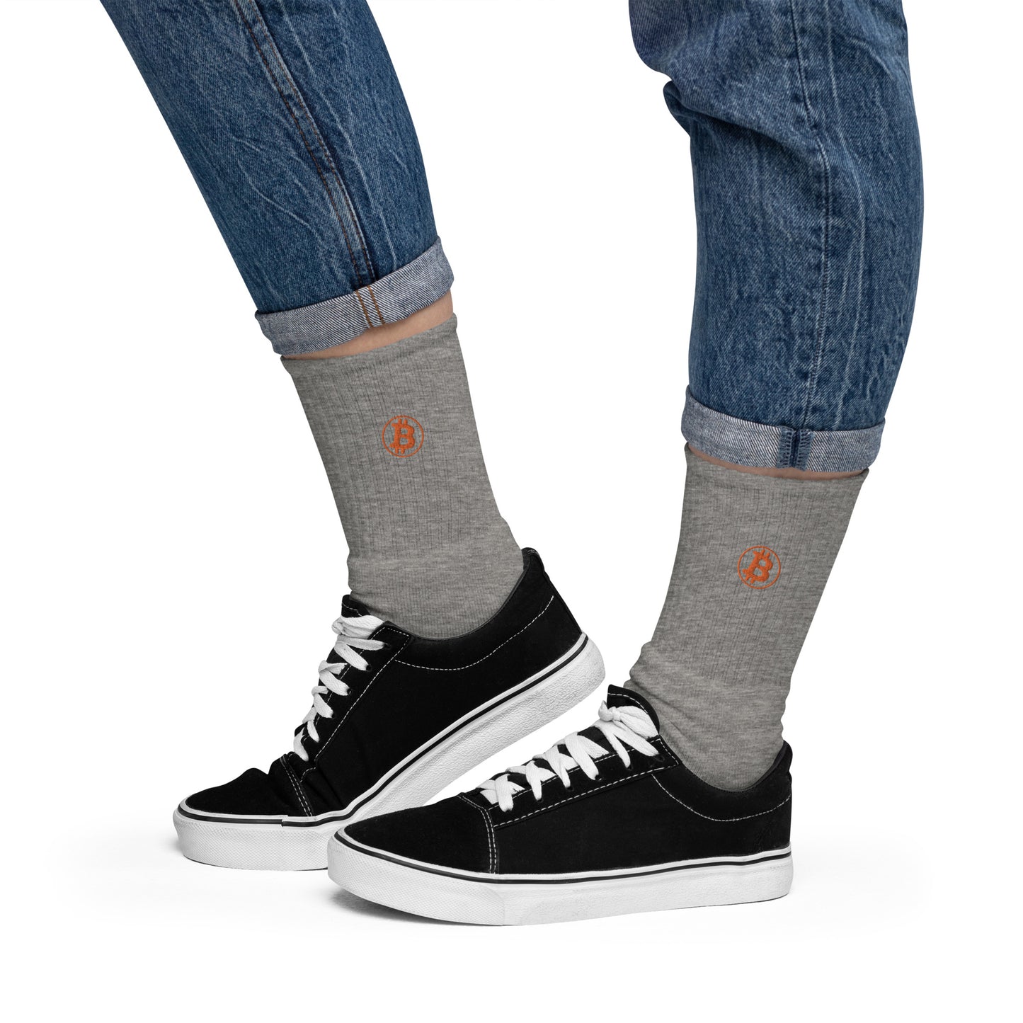 Bitcoin Embroidered Socks InNOutCrypto