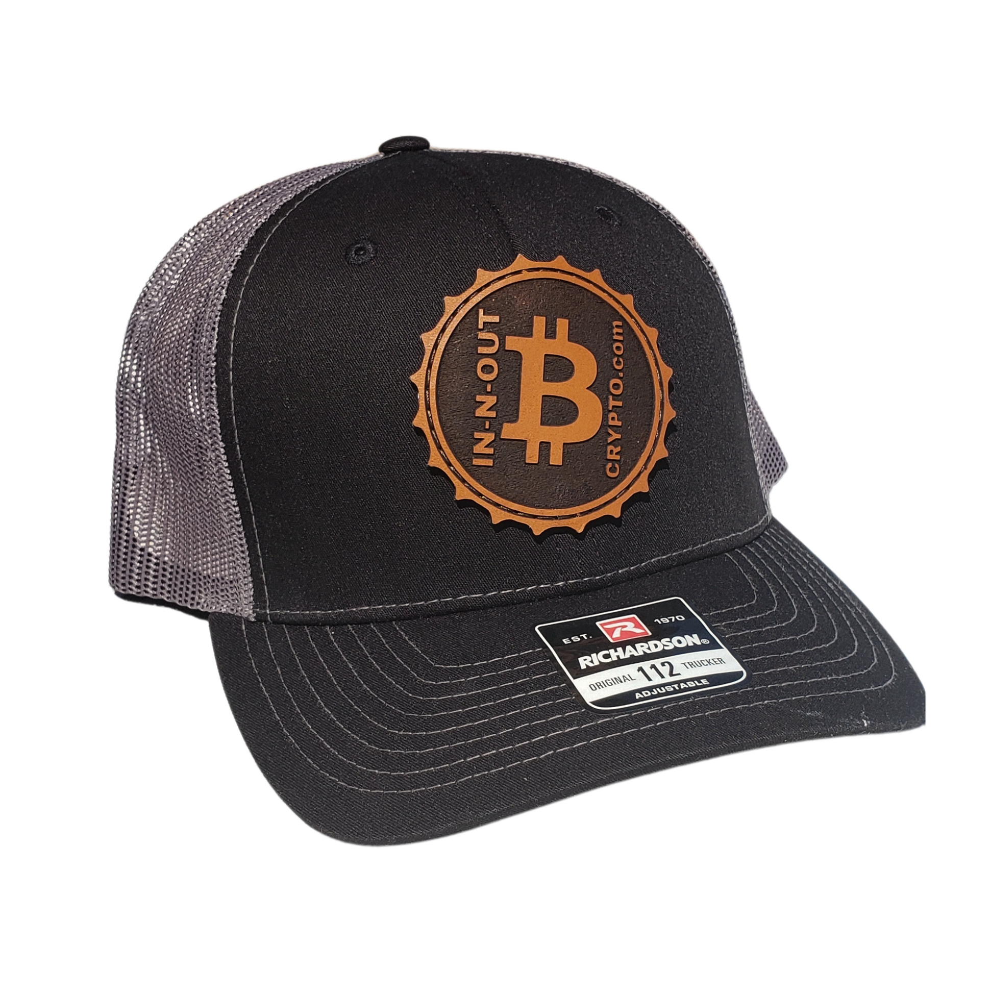 InNOutCrypto Laser Cut Leather Patch Hat In N Out Crypto