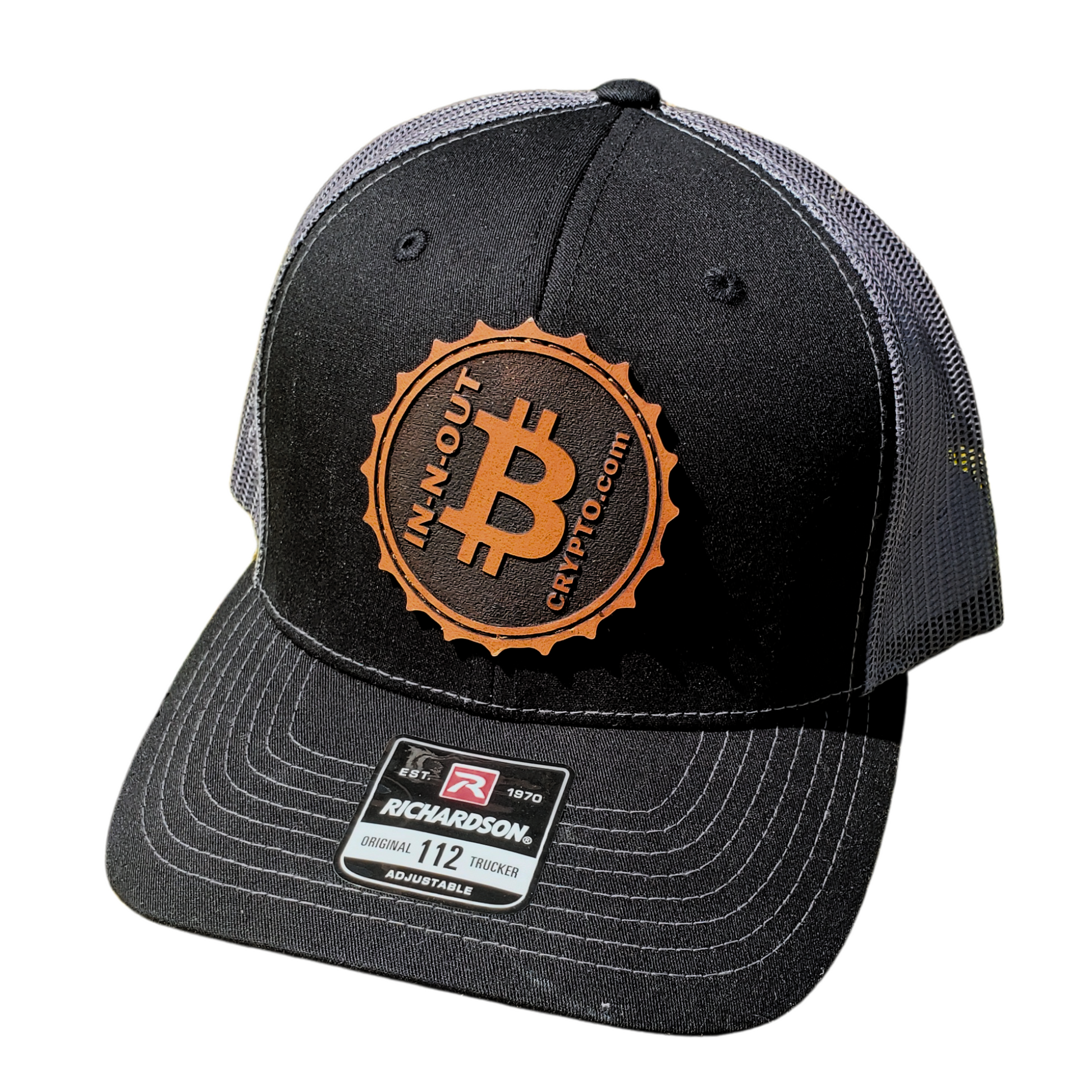 InNOutCrypto Laser Cut Leather Patch Hat In N Out Crypto