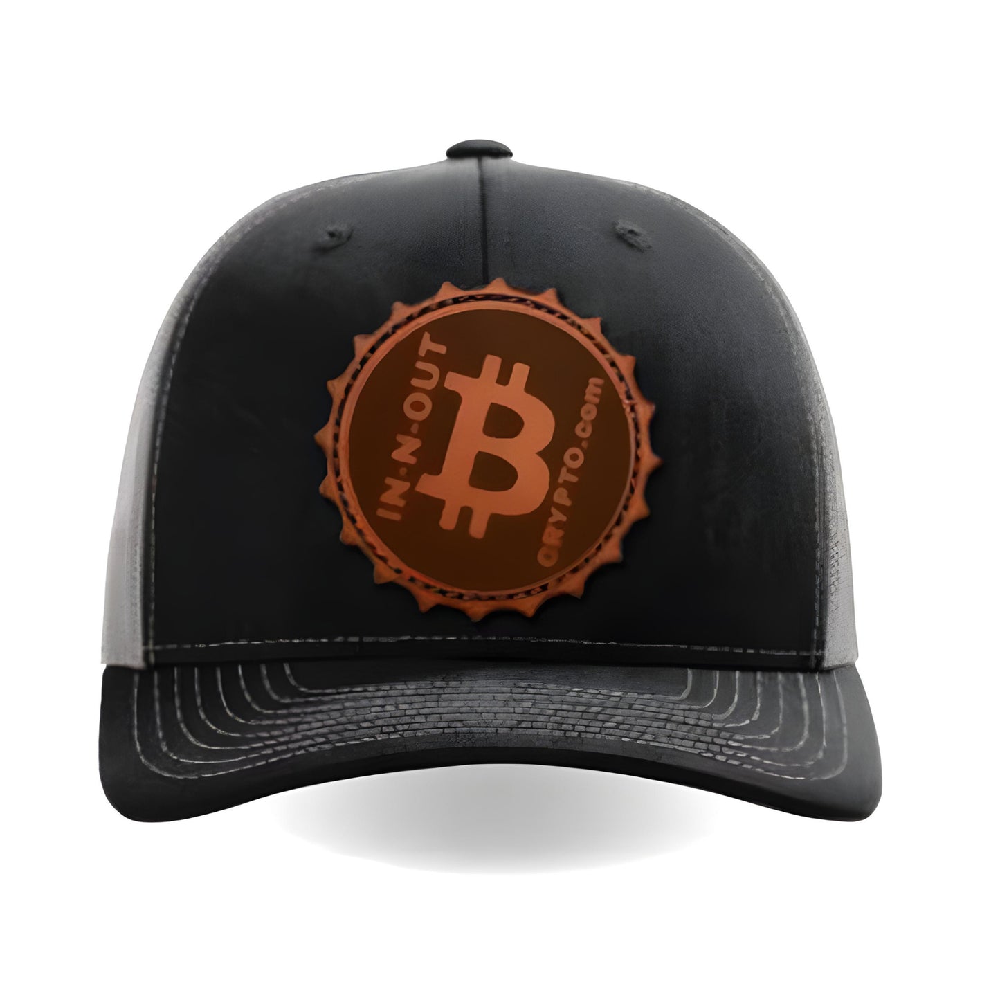 InNOutCrypto Laser Cut Leather Patch Hat In N Out Crypto