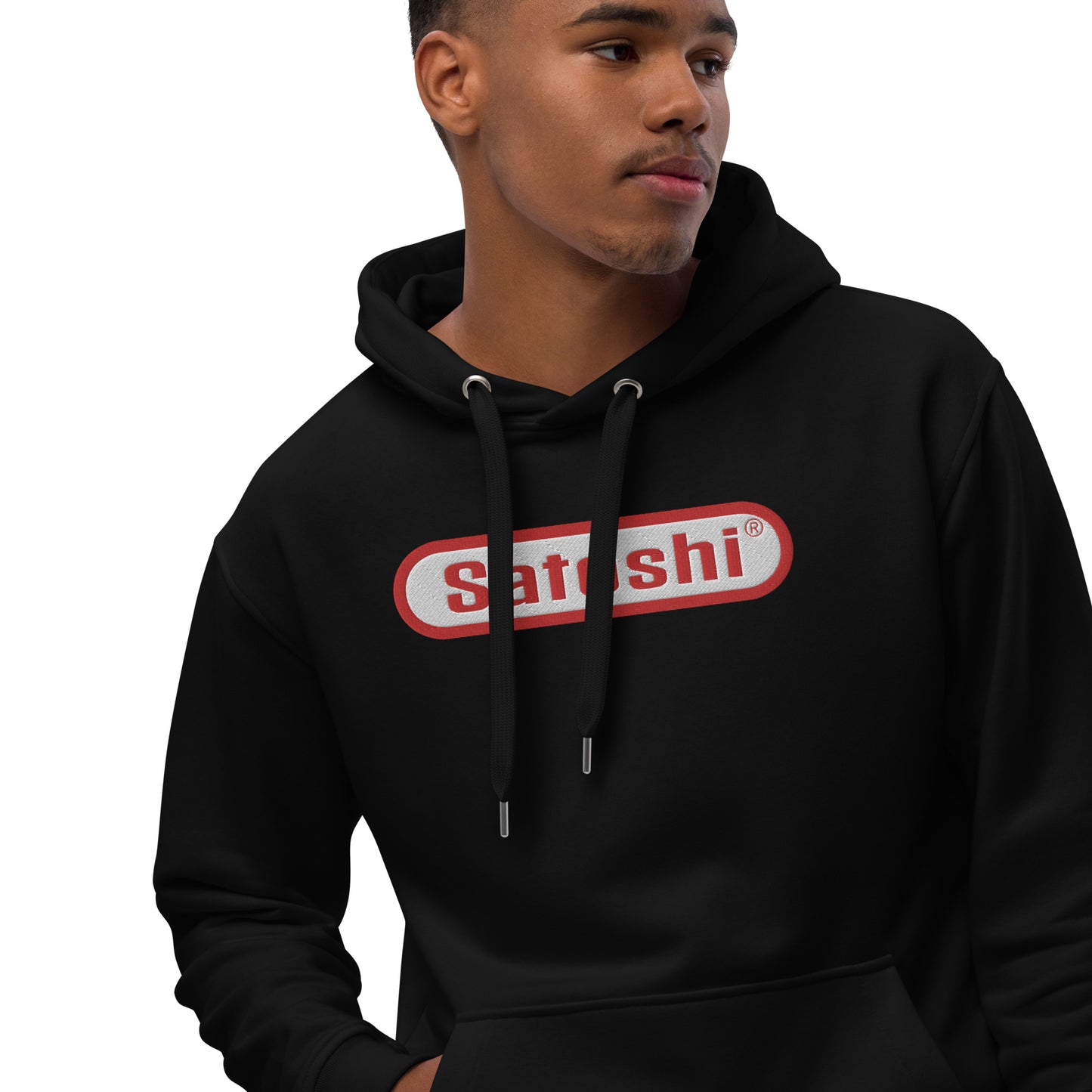 Satoshi Embroidered Premium Eco Hoodie InNOutCrypto