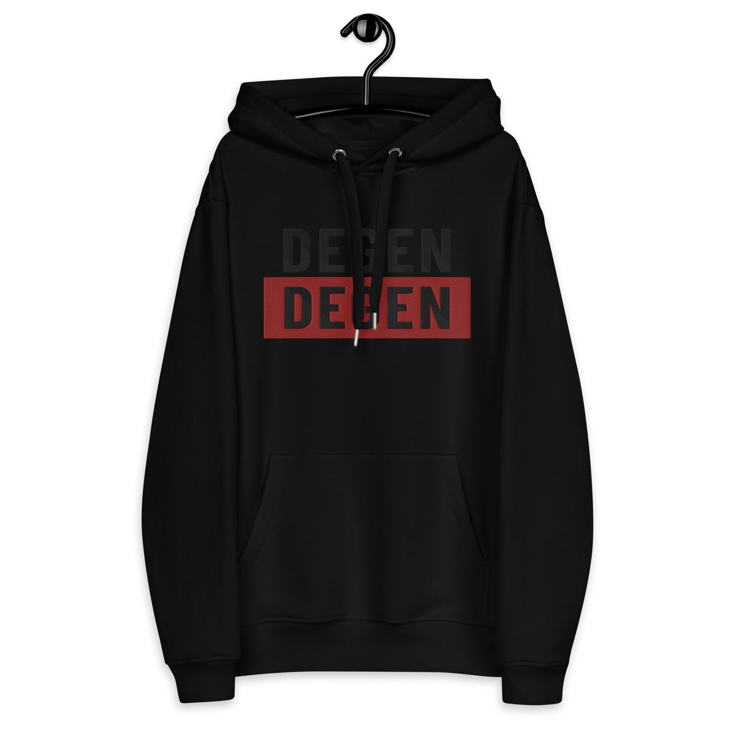 Degen Embroidered  Premium Eco Hoodie InNOutCrypto