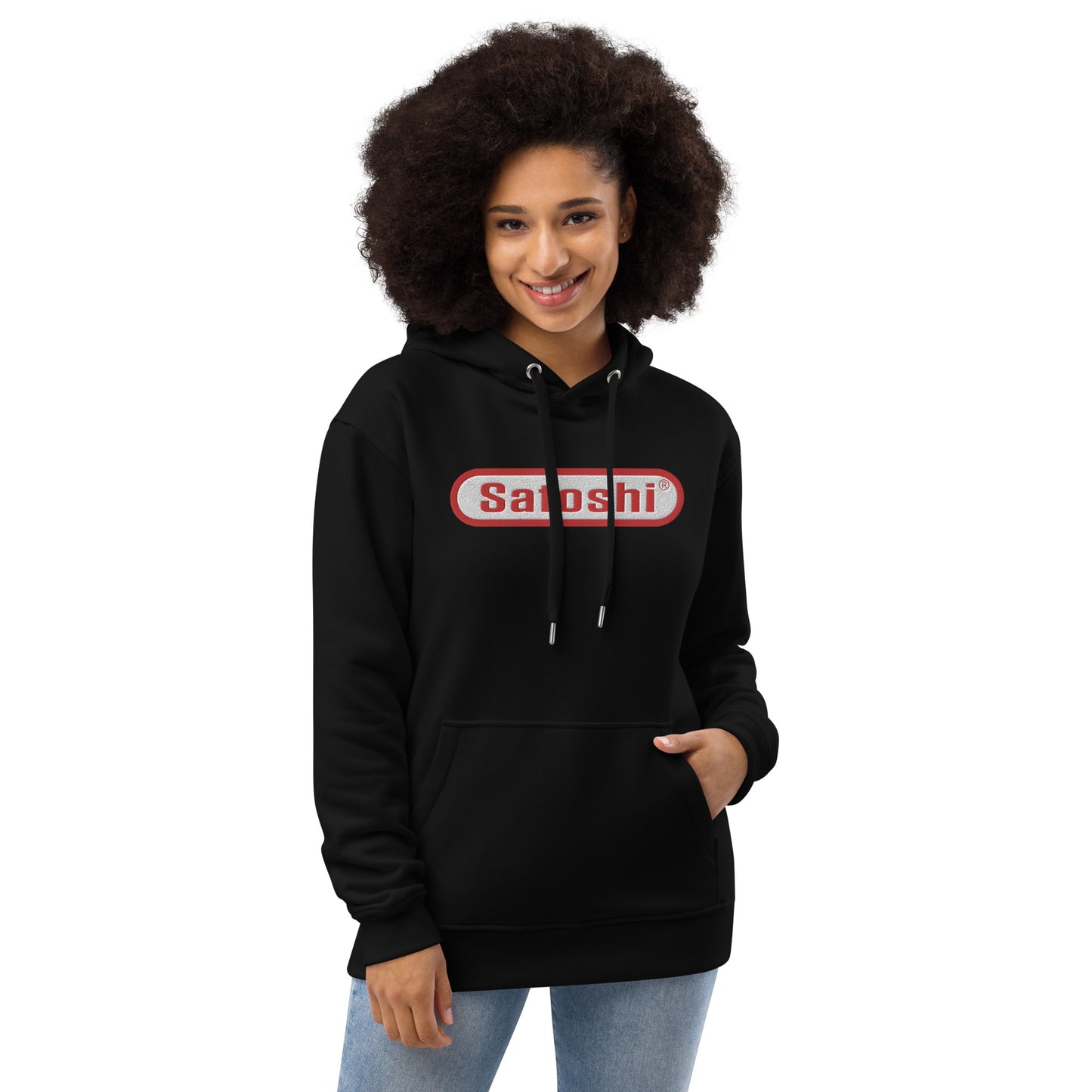 Satoshi Embroidered Premium Eco Hoodie InNOutCrypto