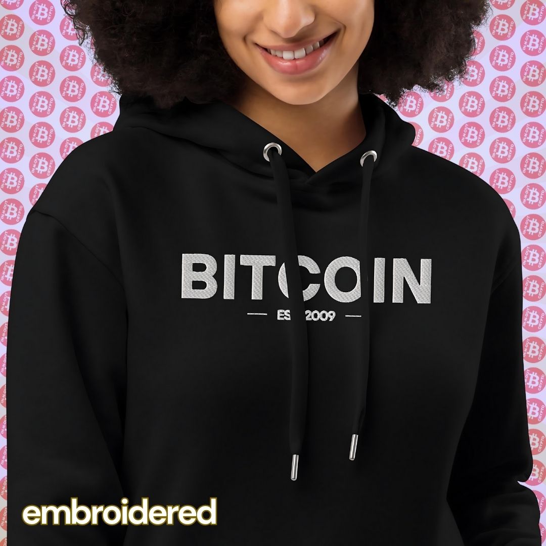 Bitcoin 2009 Embroidered Premium Eco Hoodie InNOutCrypto