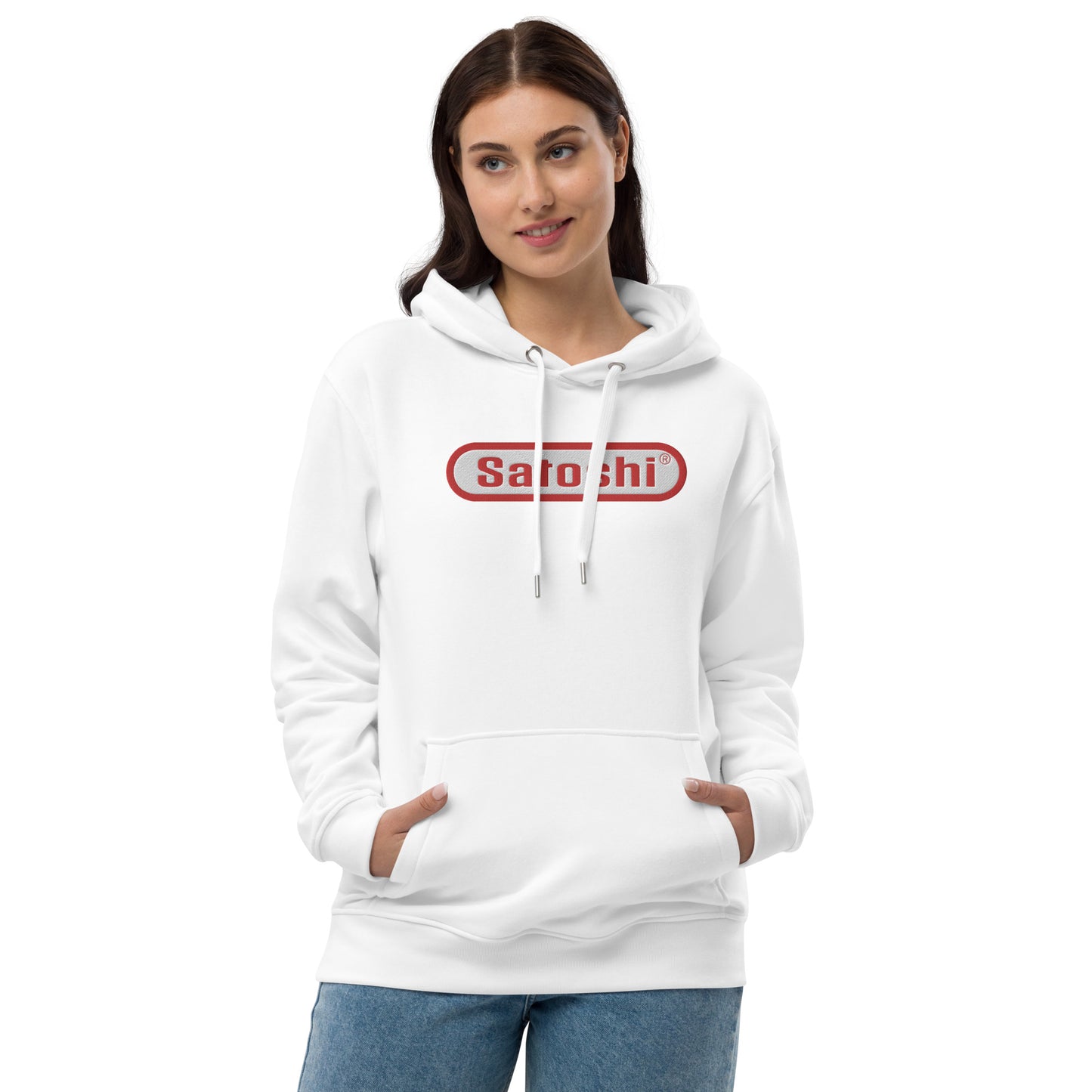 Satoshi Embroidered Premium Eco Hoodie InNOutCrypto