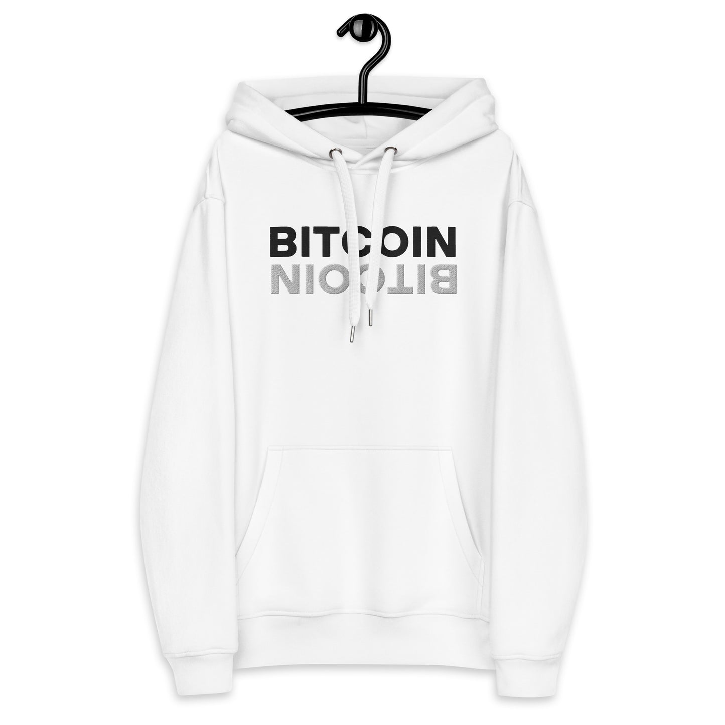 Bitcoin Mirror Embroidered Premium Eco Hoodie InNOutCrypto