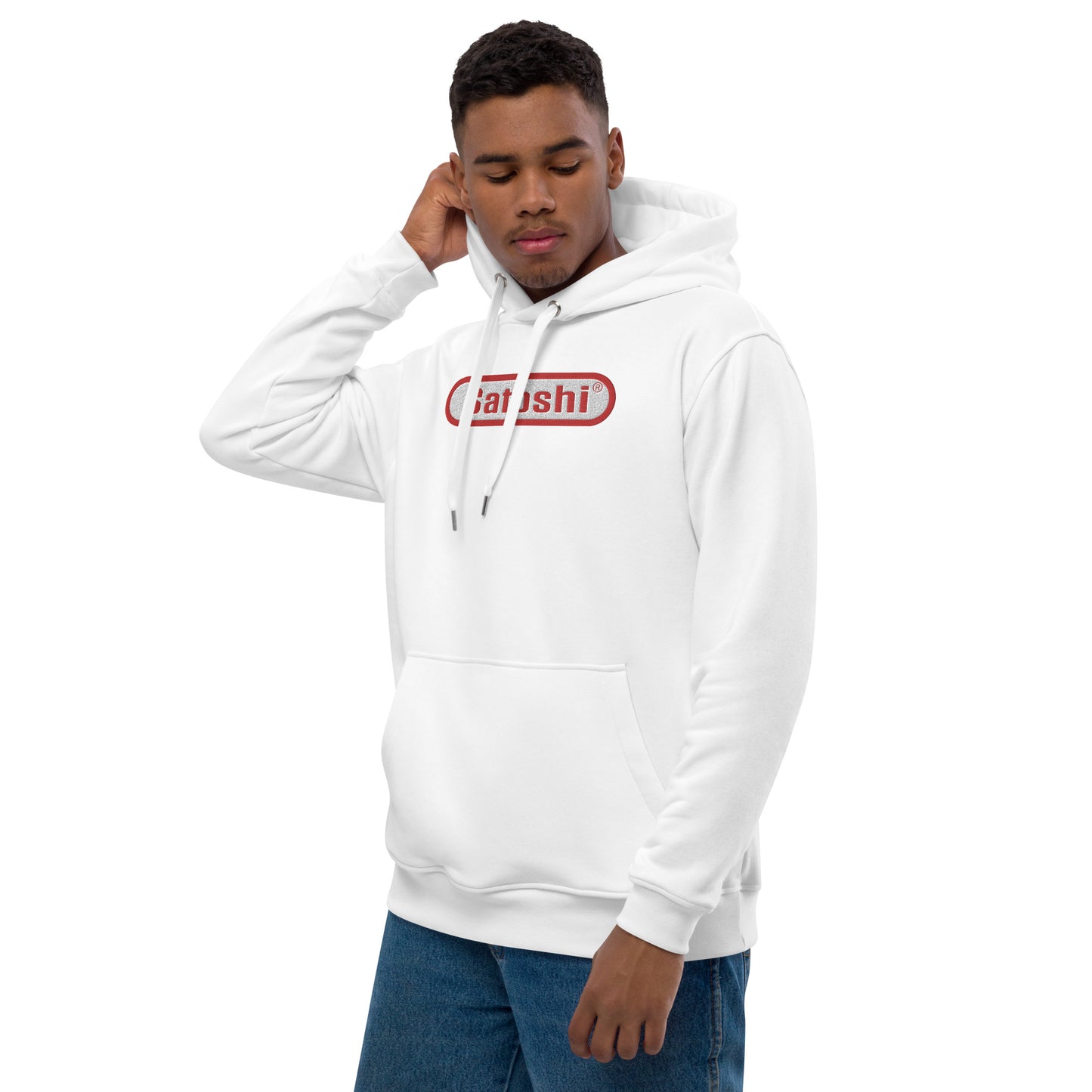 Satoshi Embroidered Premium Eco Hoodie InNOutCrypto