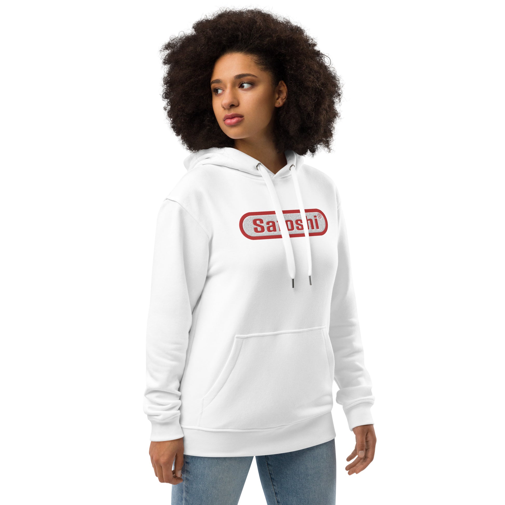 Satoshi Embroidered Premium Eco Hoodie InNOutCrypto