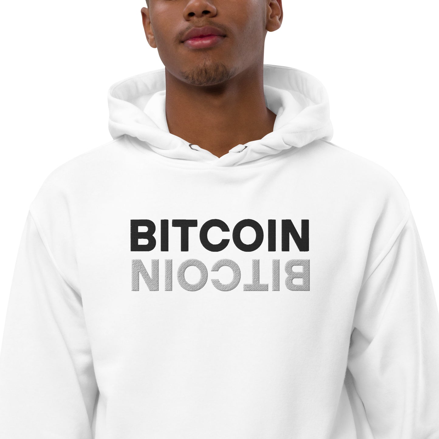 Bitcoin Mirror Embroidered Premium Eco Hoodie InNOutCrypto