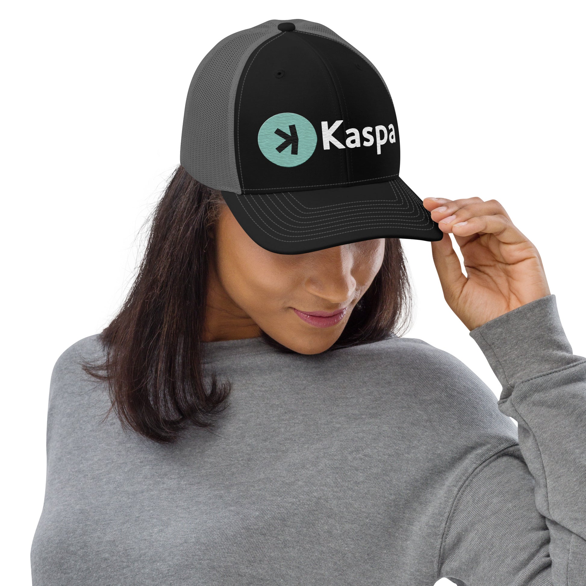 Kaspa Embroidered Trucker Hat InNOutCrypto