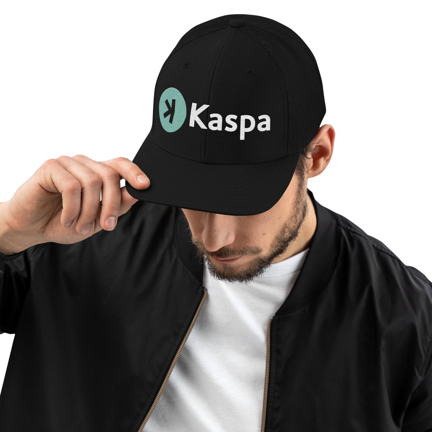 Kaspa Embroidered Trucker Hat InNOutCrypto