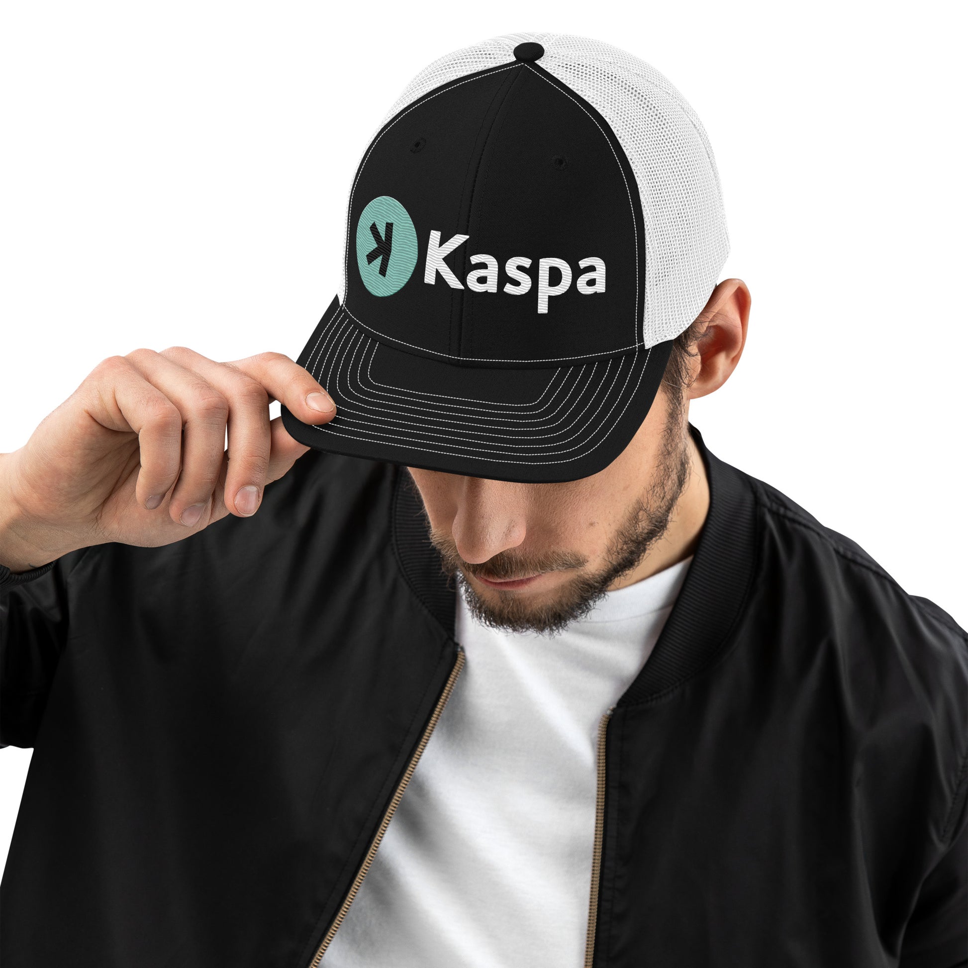 Kaspa Embroidered Trucker Hat InNOutCrypto