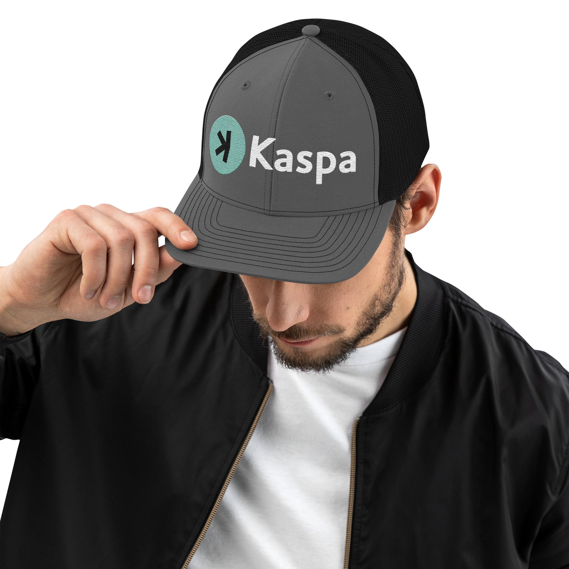 Kaspa Embroidered Trucker Hat InNOutCrypto