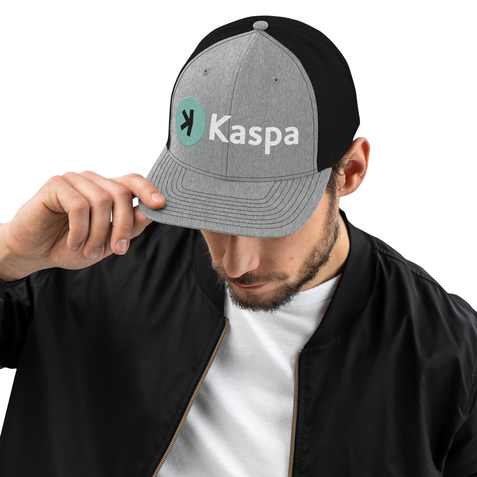 Kaspa Embroidered Trucker Hat InNOutCrypto