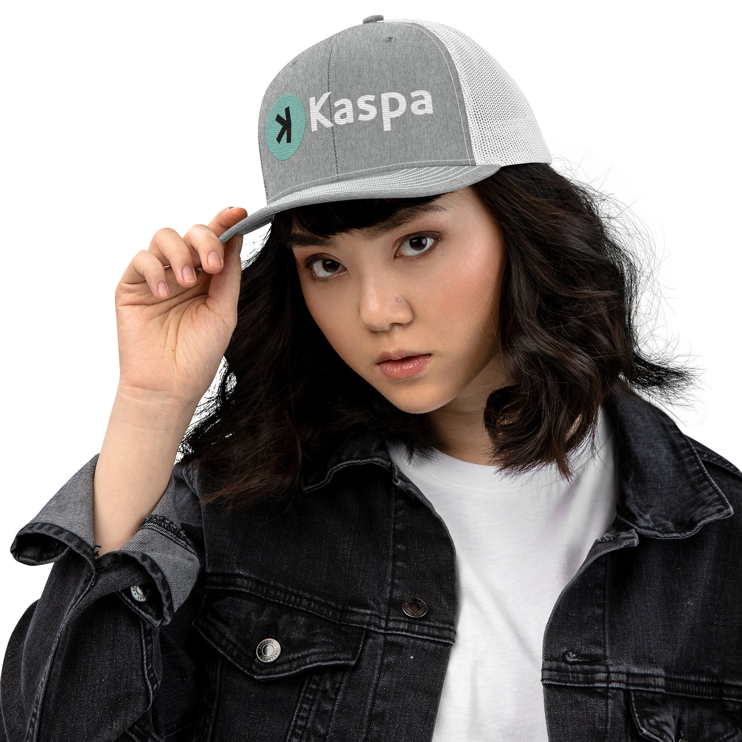 Kaspa Embroidered Trucker Hat InNOutCrypto