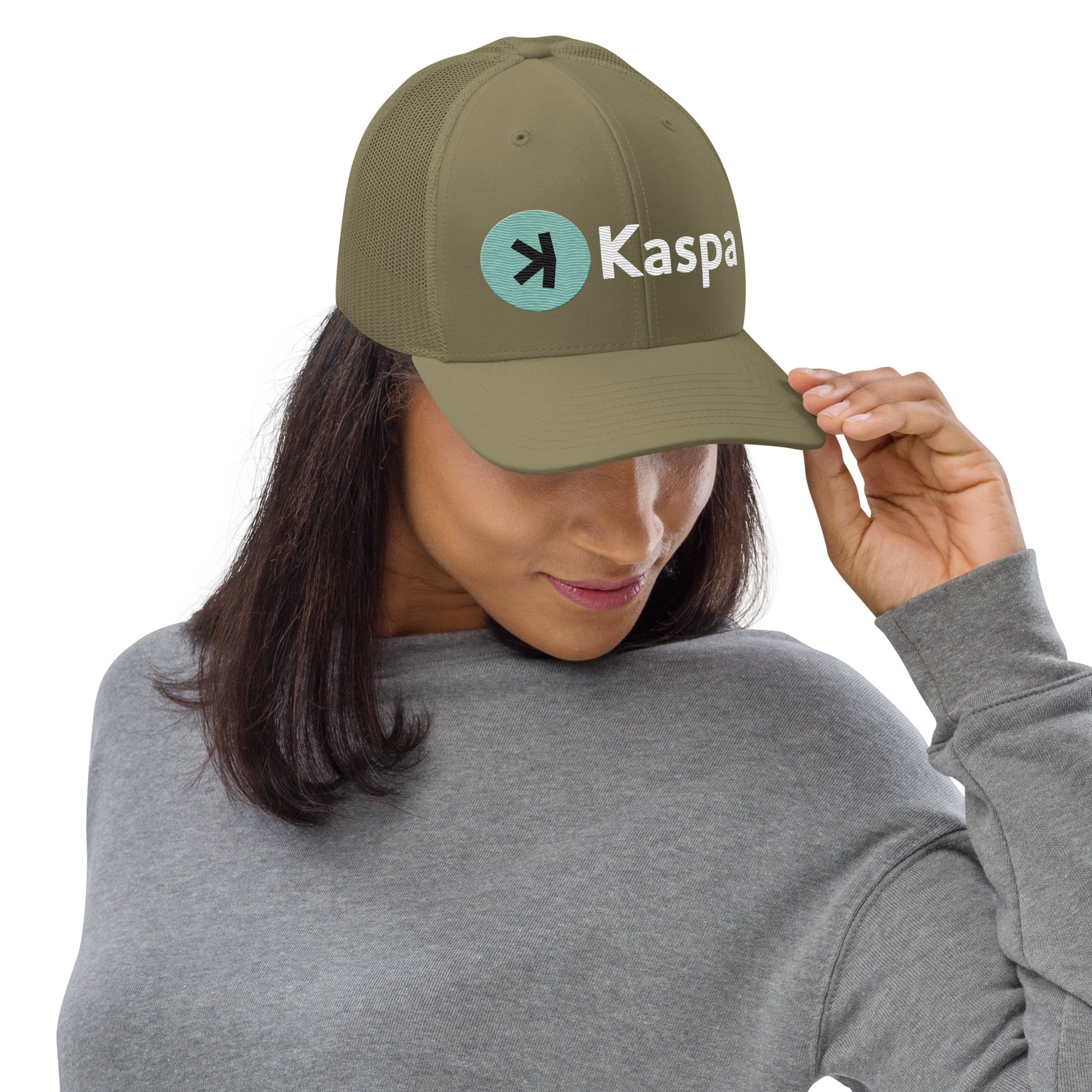 Kaspa Embroidered Trucker Hat InNOutCrypto