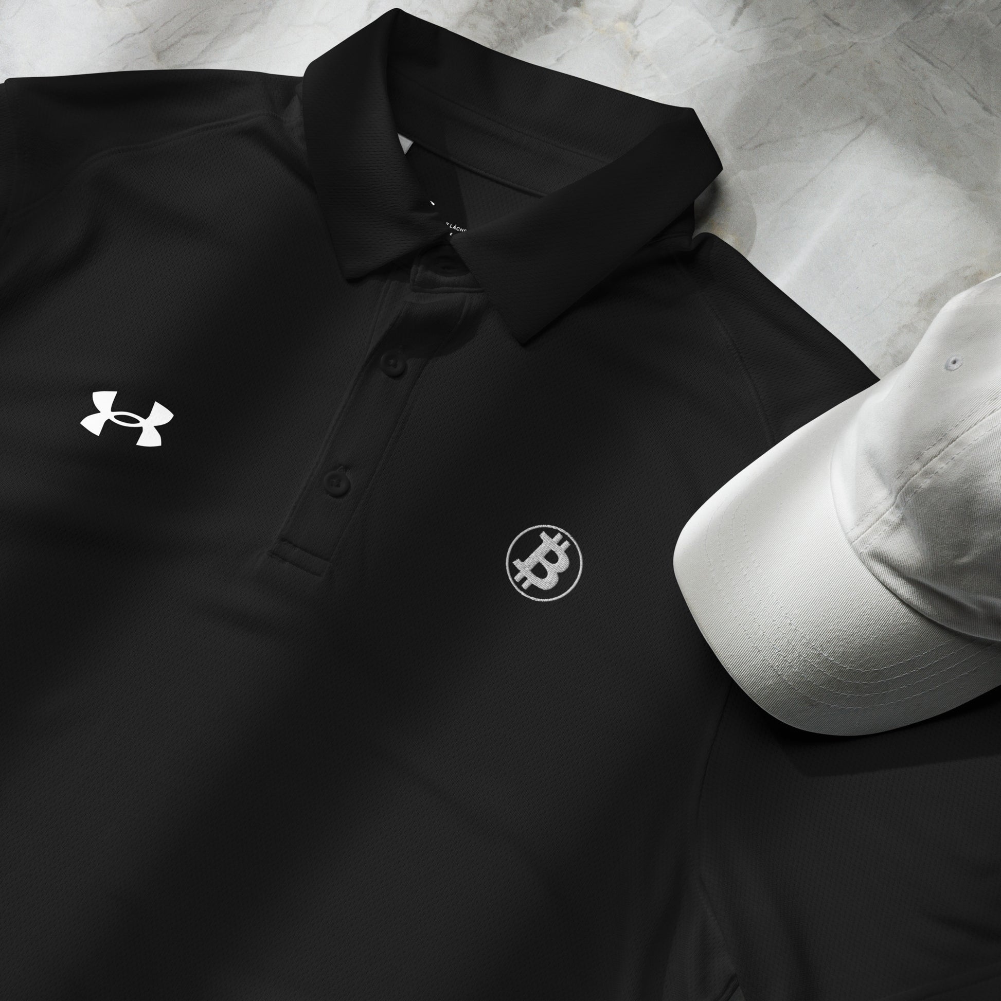 Bitcoin Under Armour® men's polo InNOutCrypto