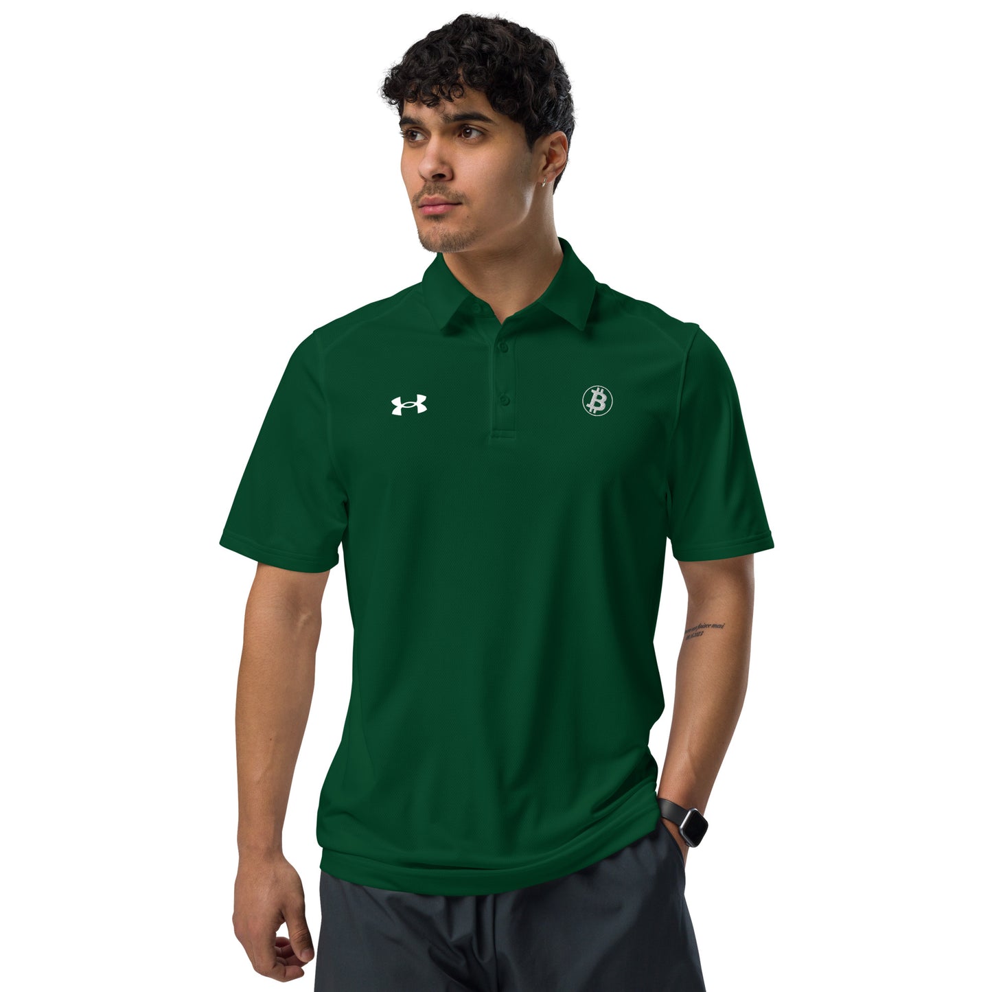 Bitcoin Under Armour® men's polo InNOutCrypto