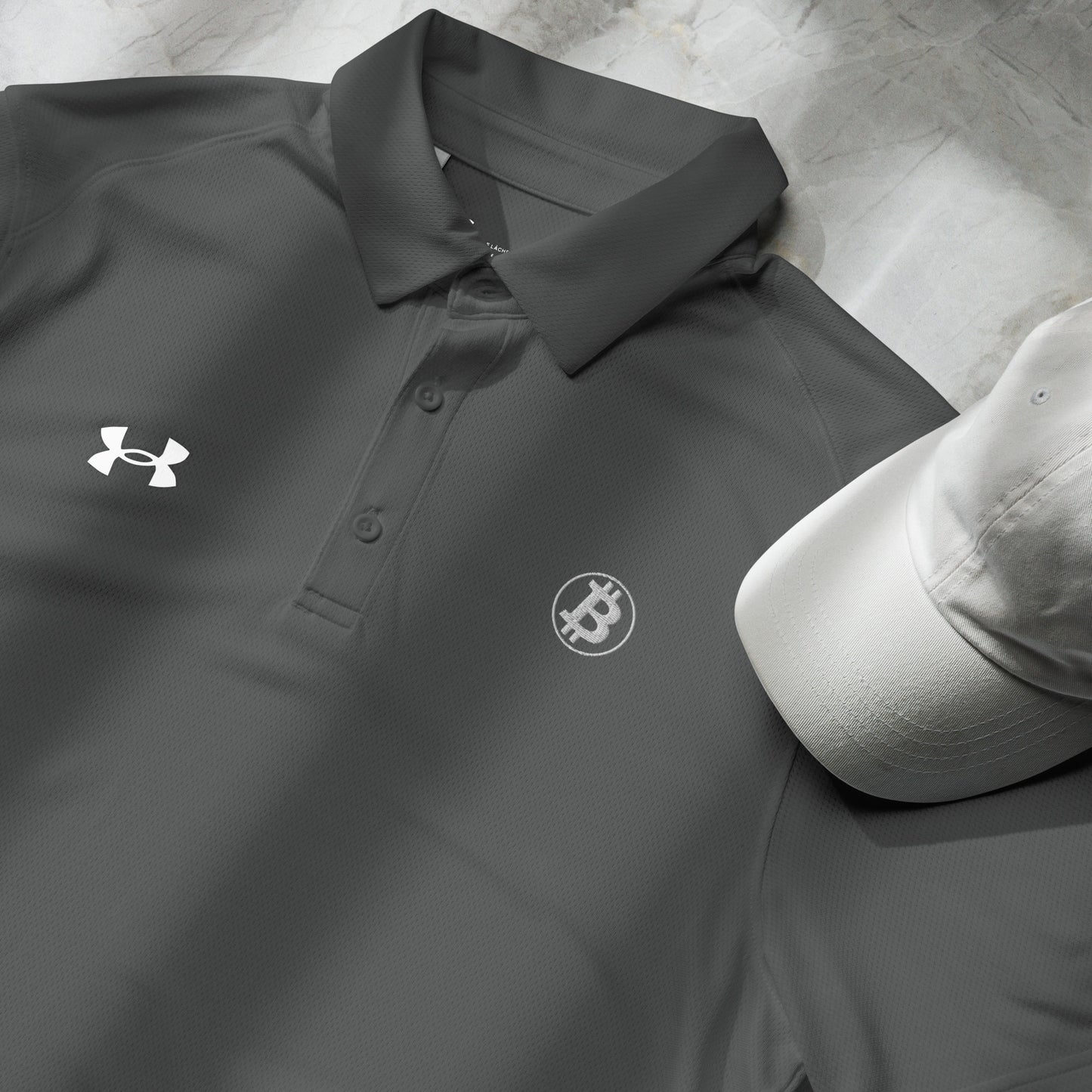 Bitcoin Under Armour® men's polo InNOutCrypto