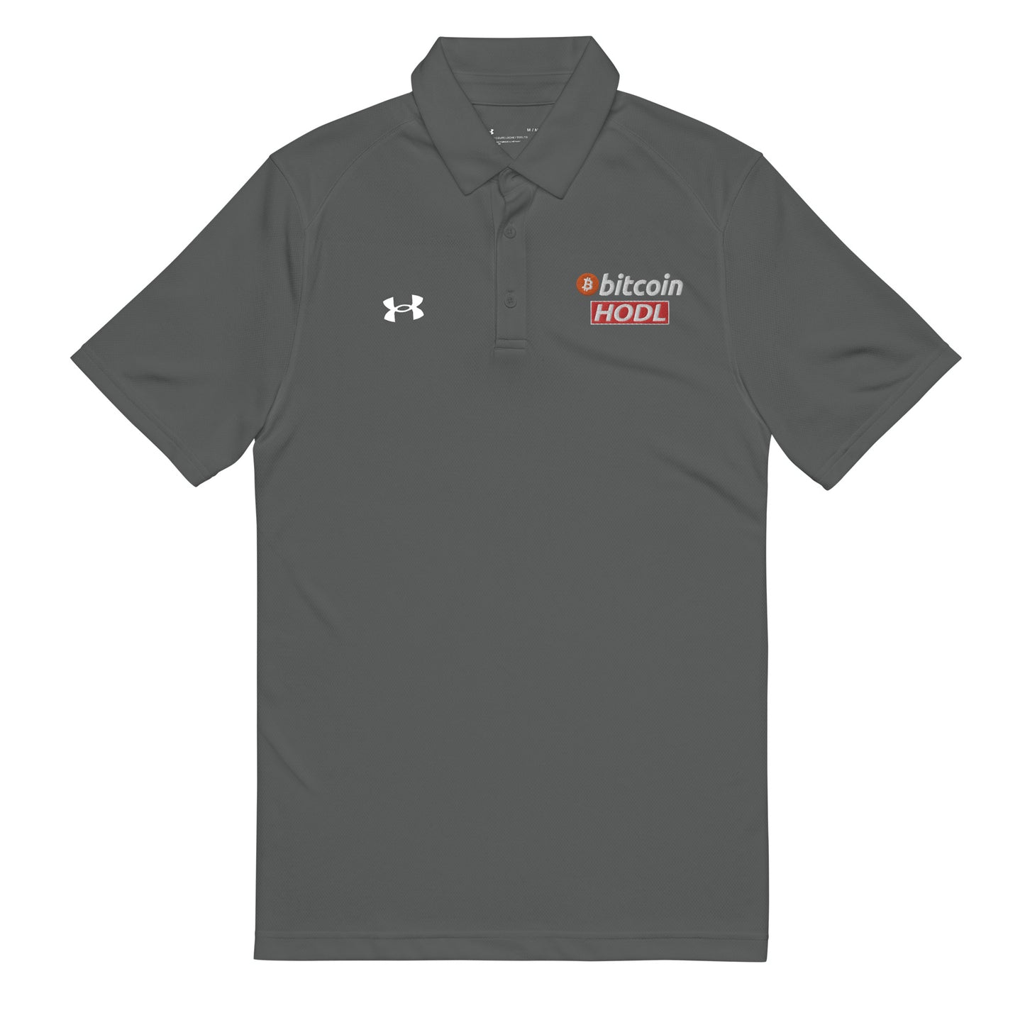 Bitcoin Hodl Embroidered Under Armour® Men's Polo InNOutCrypto