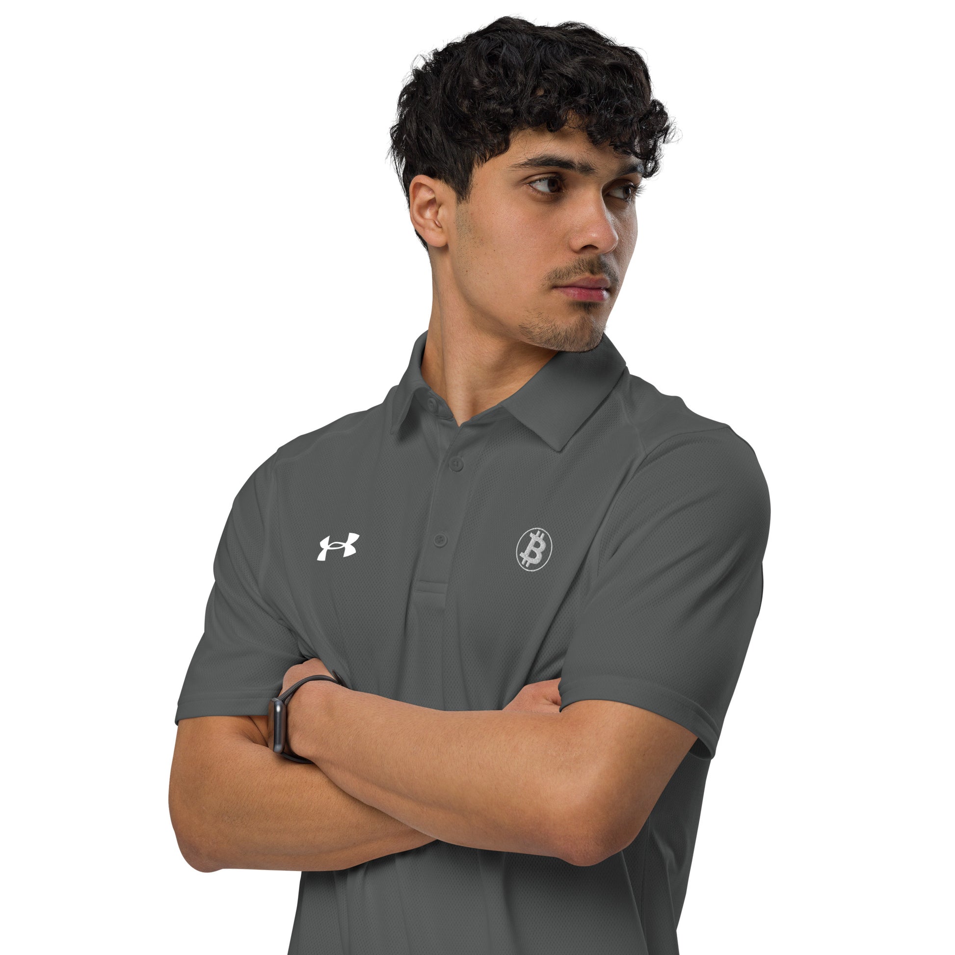 Bitcoin Under Armour® men's polo InNOutCrypto