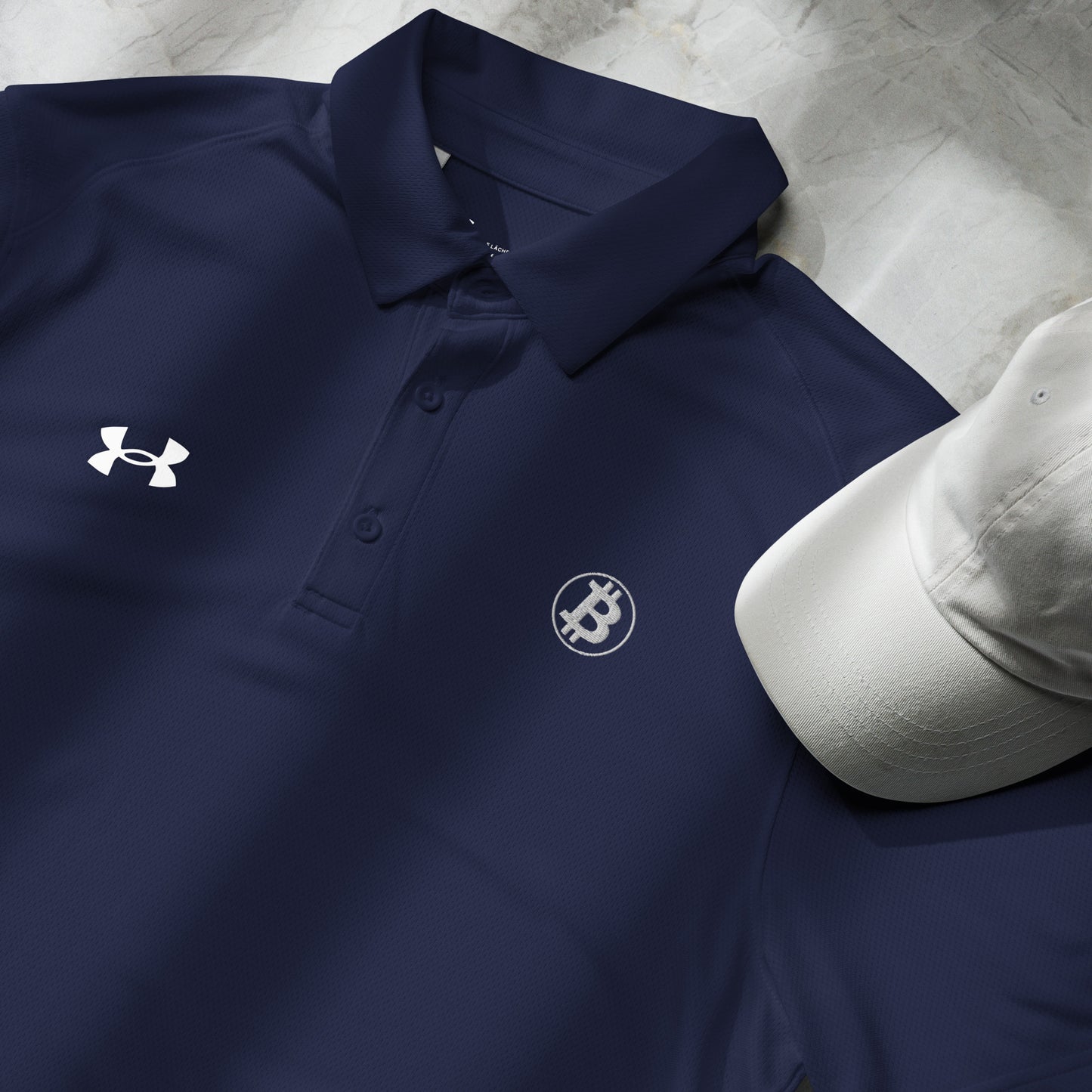 Bitcoin Under Armour® men's polo InNOutCrypto