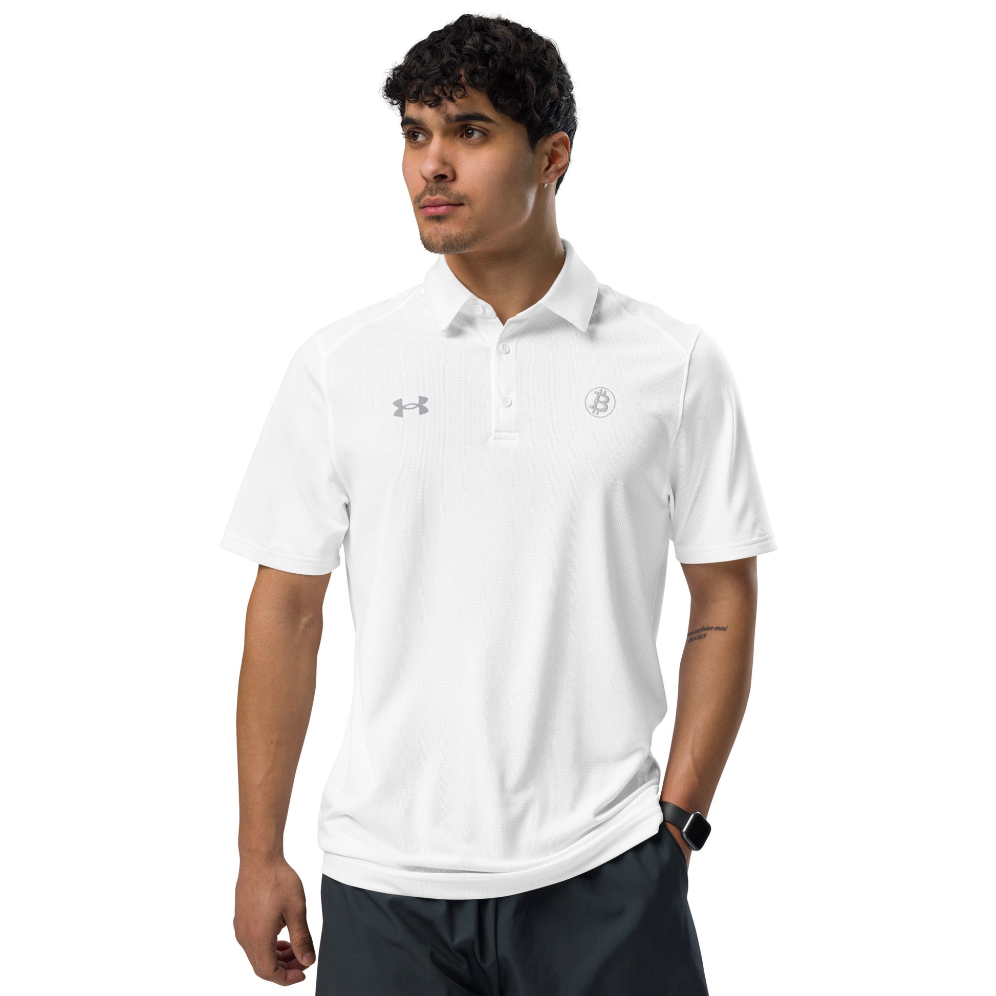 Bitcoin Under Armour® men's polo InNOutCrypto