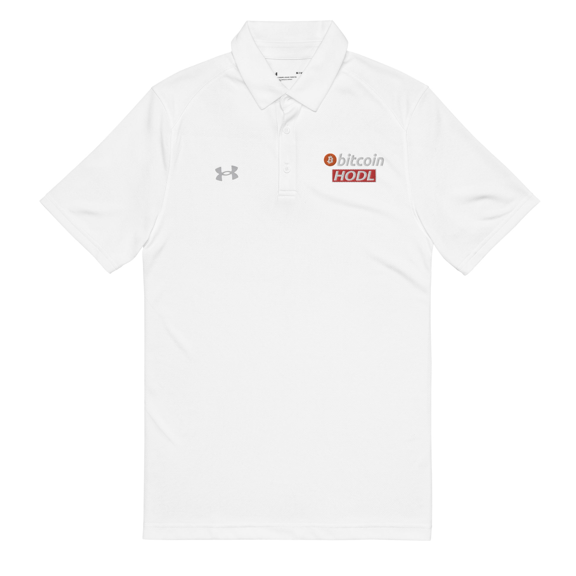 Bitcoin Hodl Embroidered Under Armour® Men's Polo InNOutCrypto