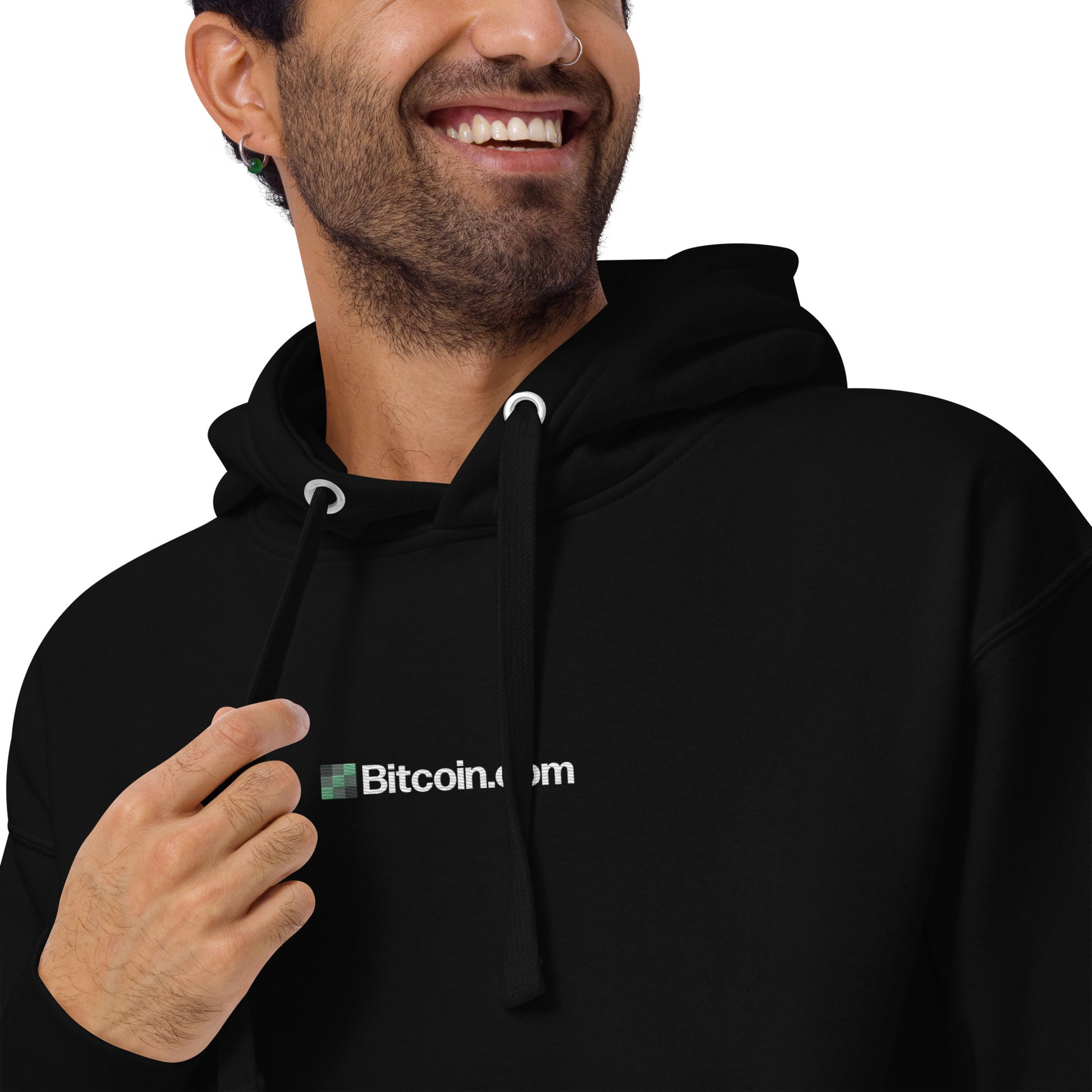 BitcoinCom Minimal Embroidered Premium Hoodie InNOutCrypto