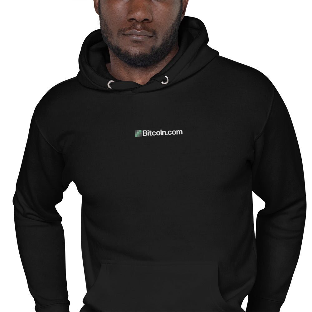 BitcoinCom Minimal Embroidered Premium Hoodie InNOutCrypto