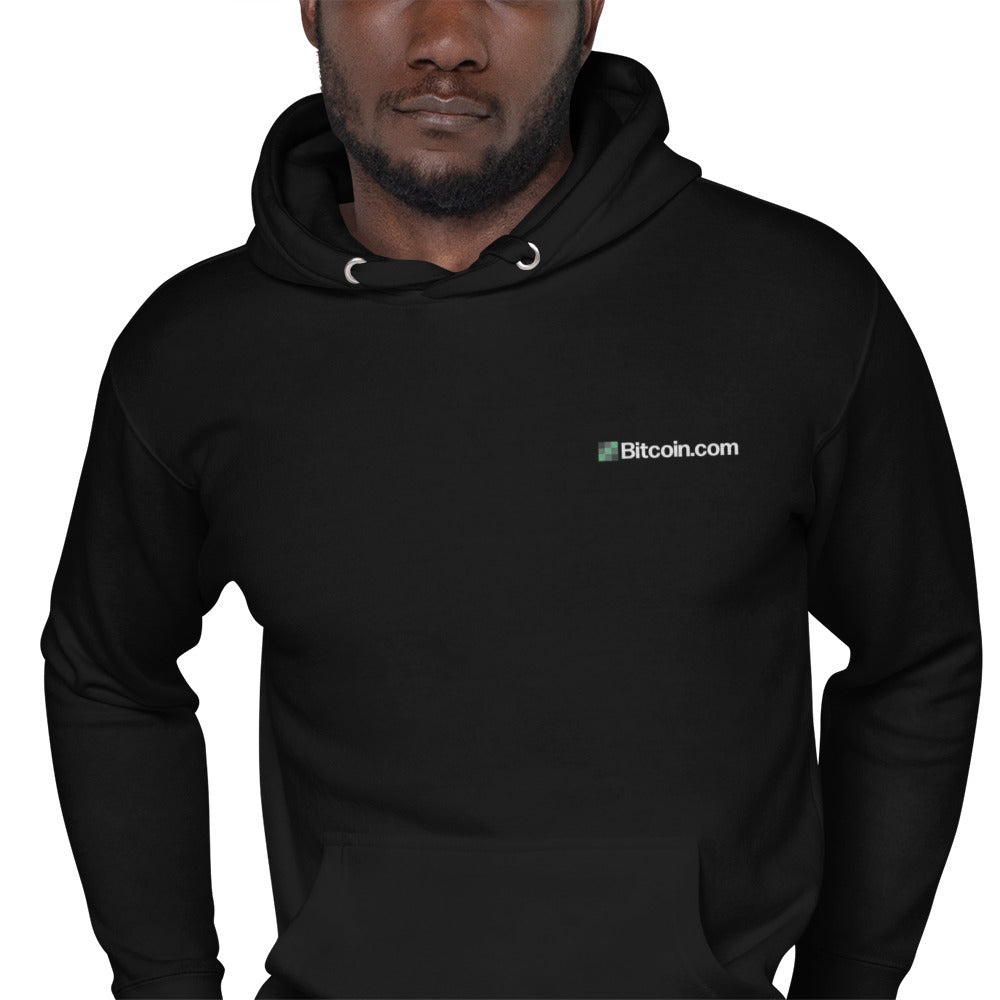 BitcoinCom Pocket Embroidered Premium Hoodie InNOutCrypto