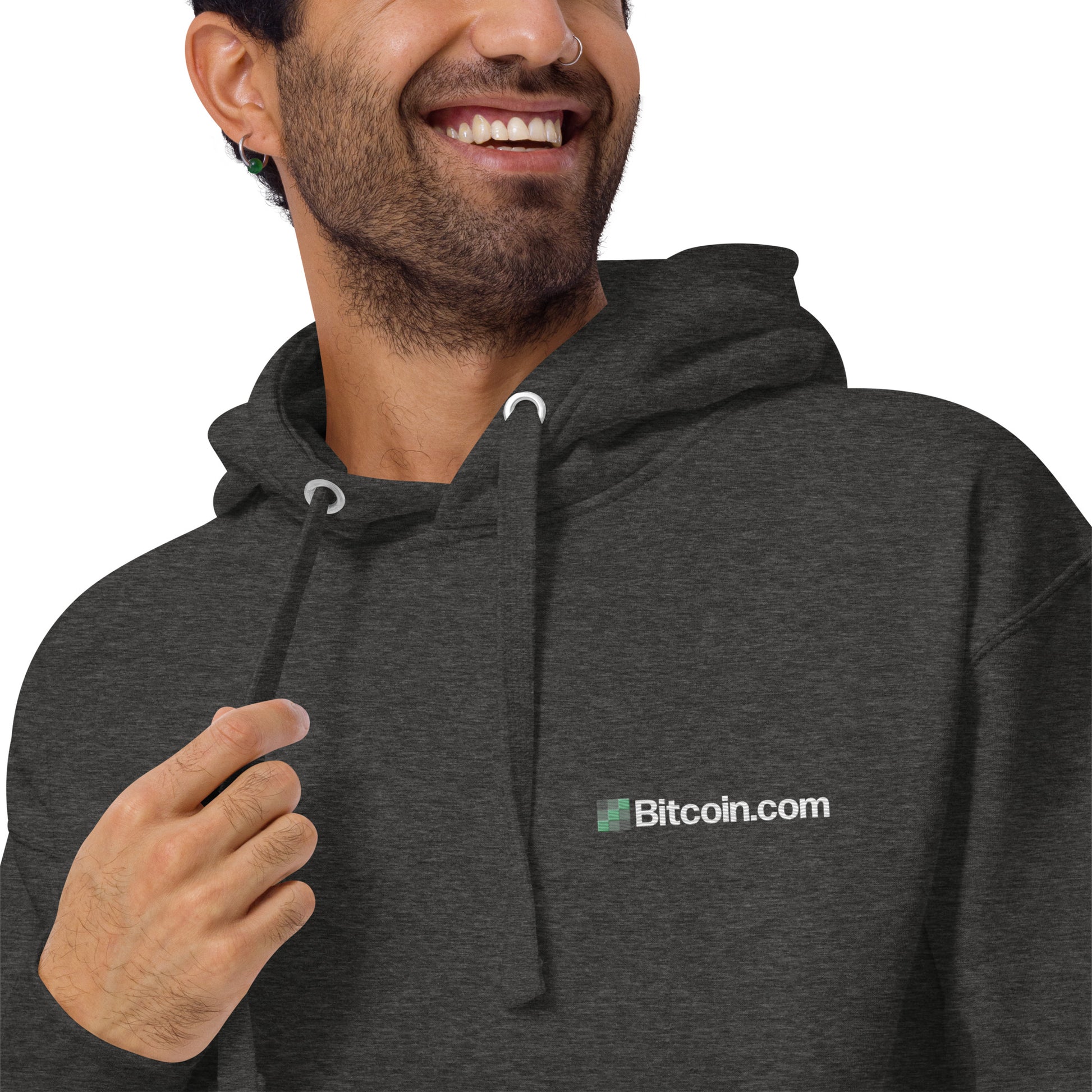 BitcoinCom Pocket Embroidered Premium Hoodie InNOutCrypto