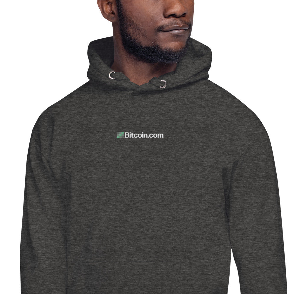 BitcoinCom Minimal Embroidered Premium Hoodie InNOutCrypto