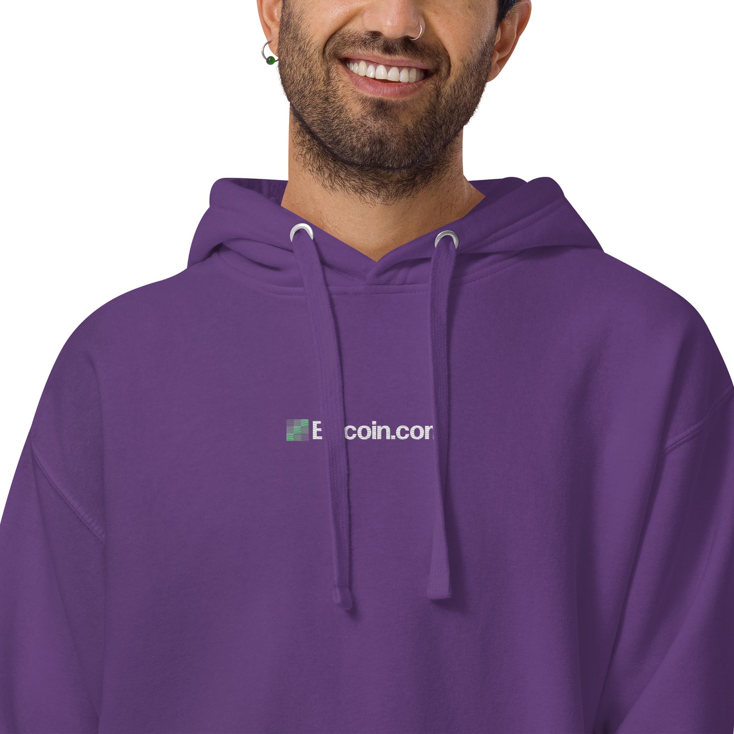 BitcoinCom Minimal Embroidered Premium Hoodie InNOutCrypto