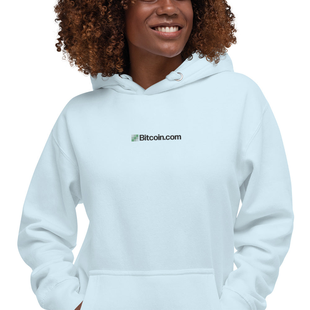 BitcoinCom Minimal Embroidered Premium Hoodie InNOutCrypto