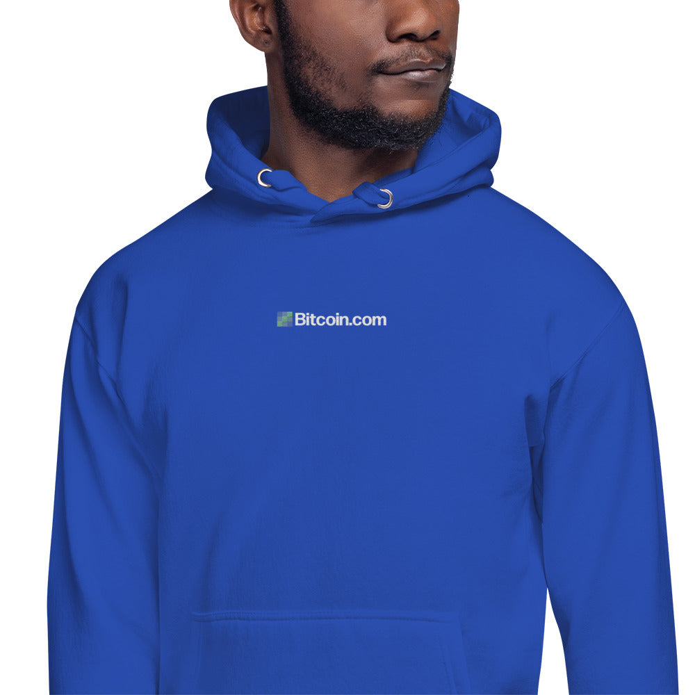 BitcoinCom Minimal Embroidered Premium Hoodie InNOutCrypto